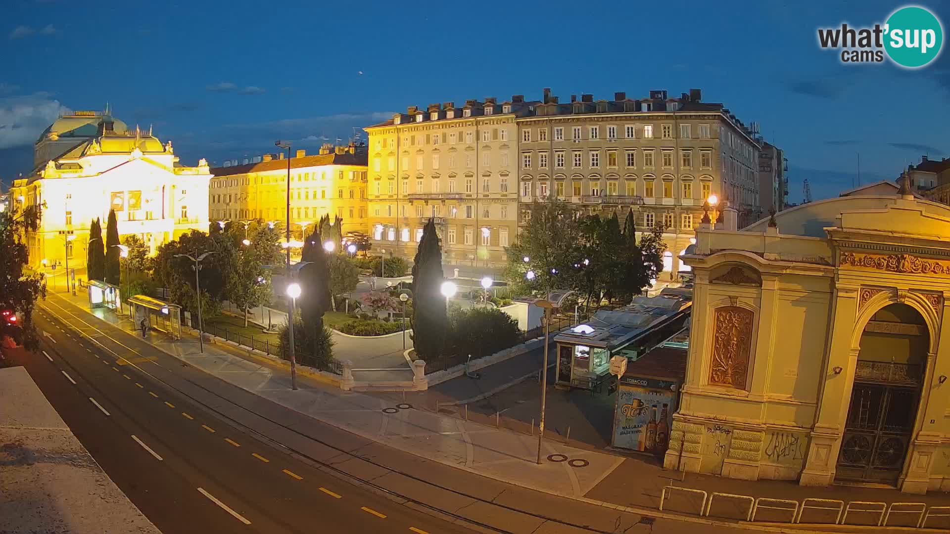 Webkam Rijeka – Park i Hrvatsko narodno kazalište Ivana pl. Zajc
