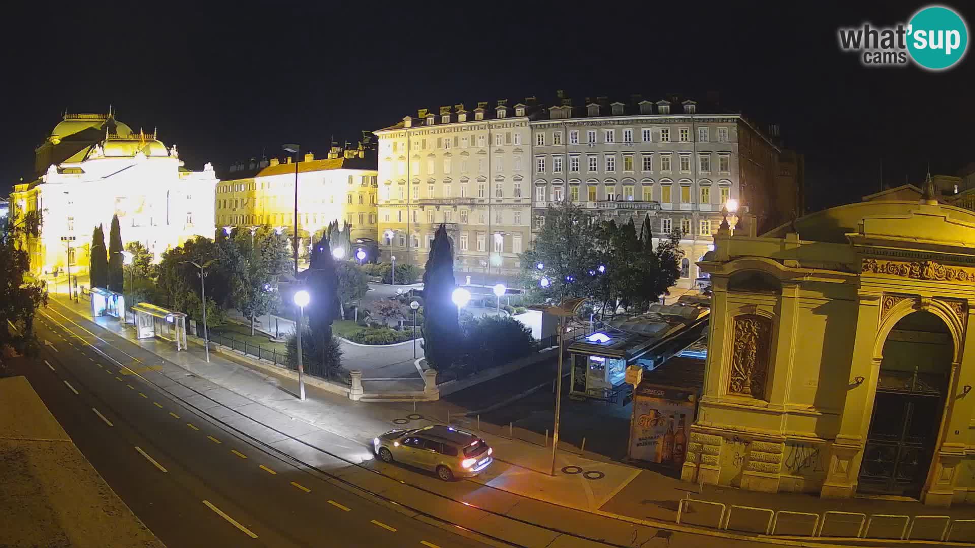 Webkam Rijeka – Park i Hrvatsko narodno kazalište Ivana pl. Zajc