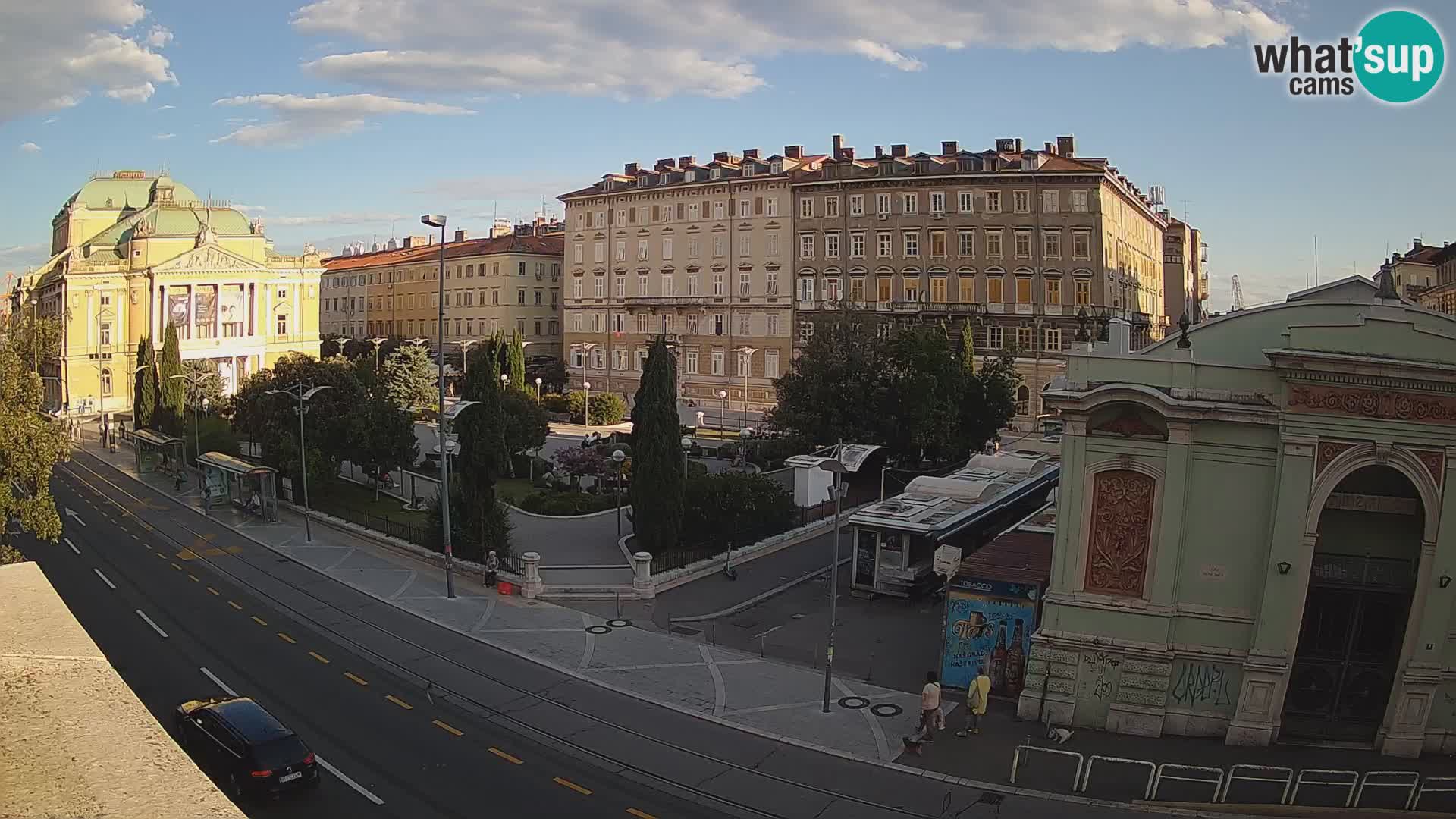 Webcam Rijeka – Park et Théâtre national croate Ivan pl. Zajc