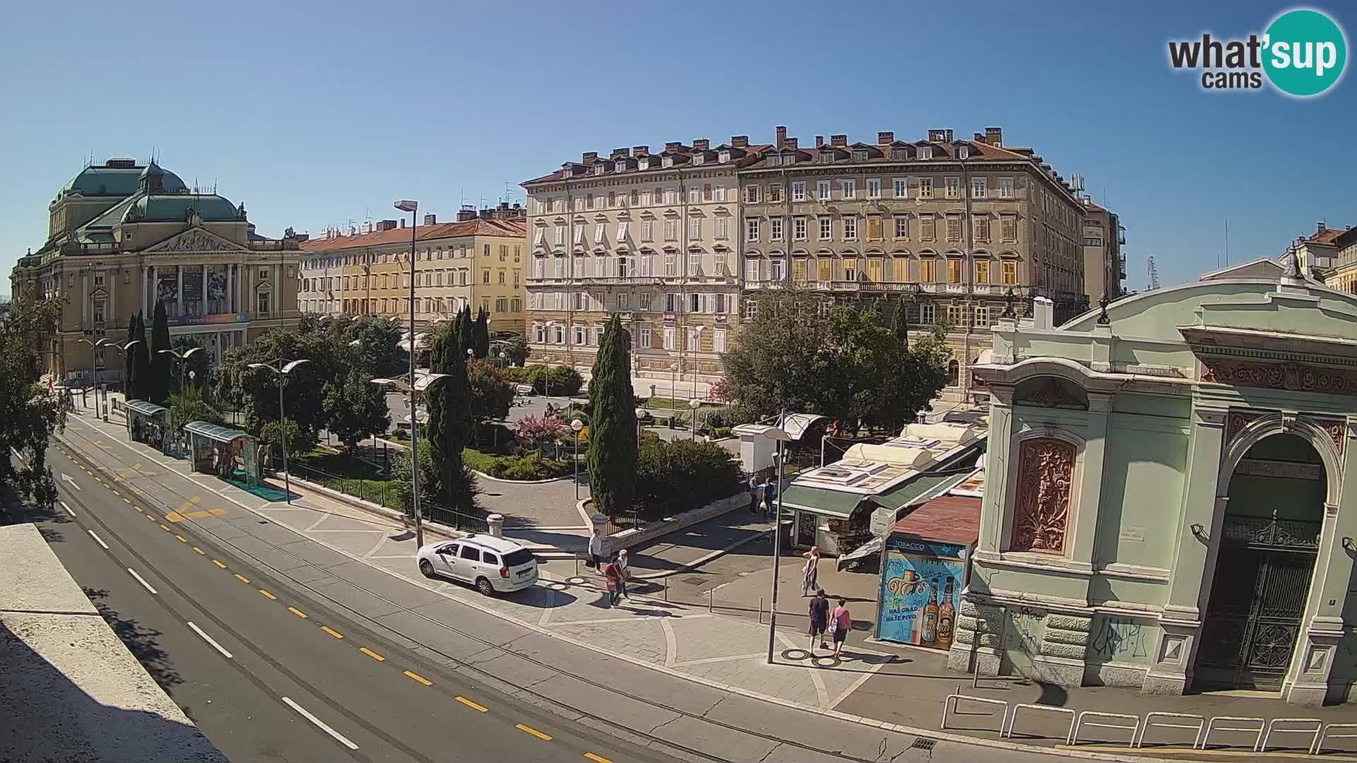 Webcam Fiume – Parco e Teatro nazionale Croato Ivan pl. Zajc