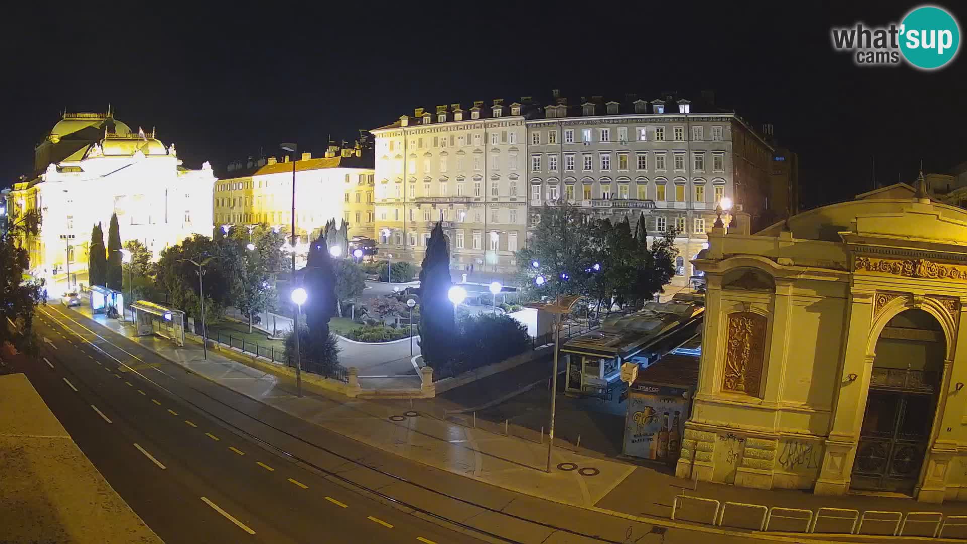 Webcam Rijeka – Park and  Croatian National Theatre Ivan pl. Zajc