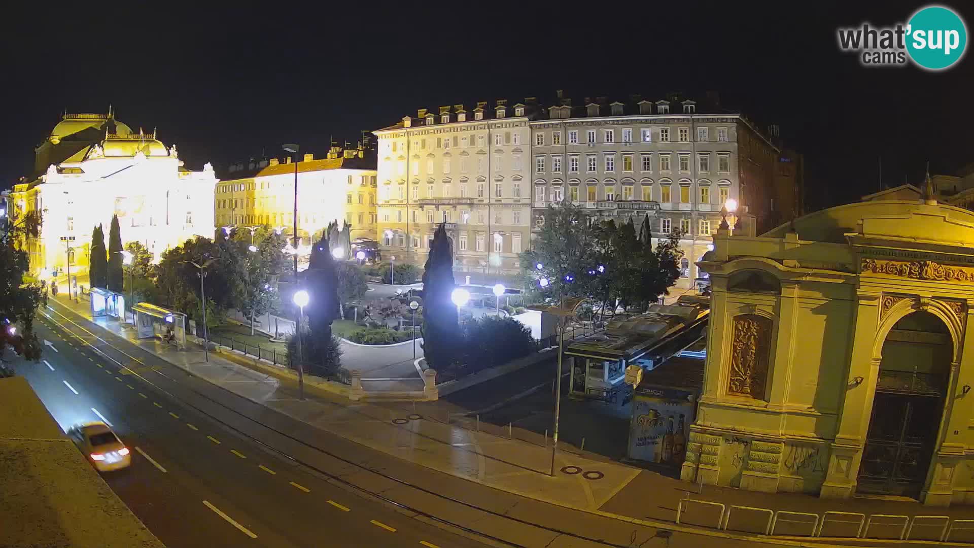 Webcam Fiume – Parco e Teatro nazionale Croato Ivan pl. Zajc