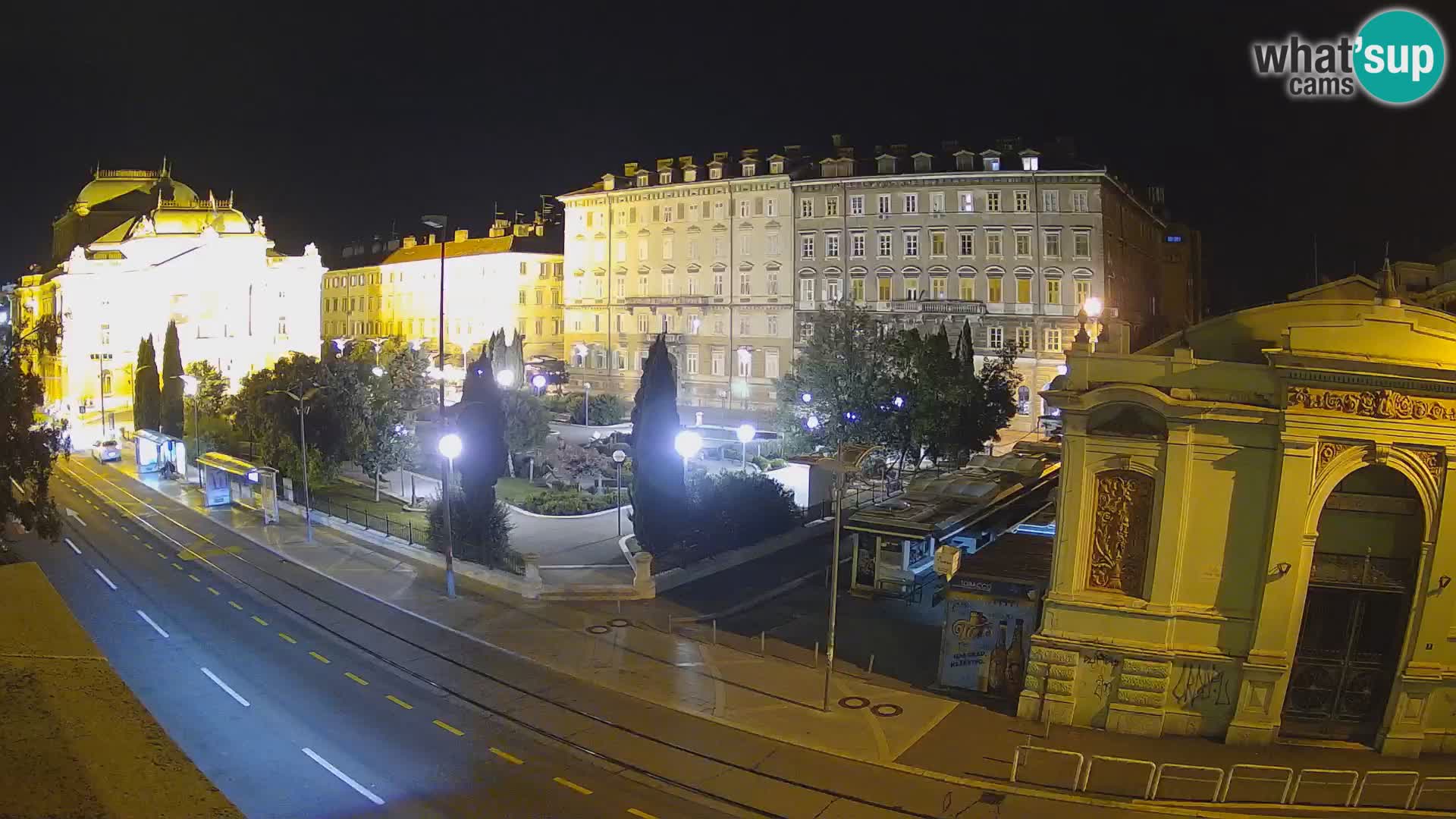 Webcam Rijeka – Park and  Croatian National Theatre Ivan pl. Zajc