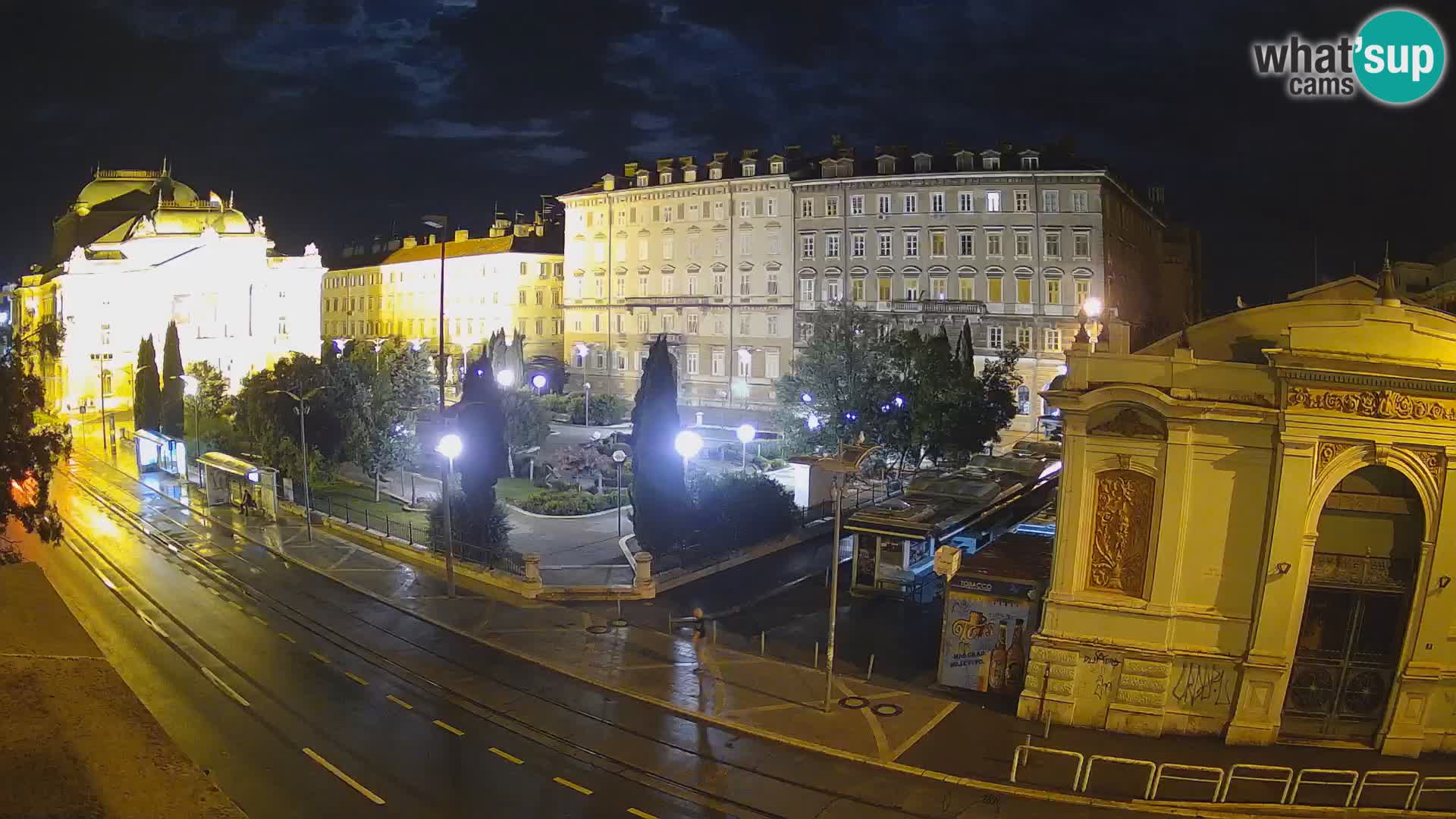 Webcam Rijeka – Parque i Teatro Nacional Croato Ivan pl. Zajc