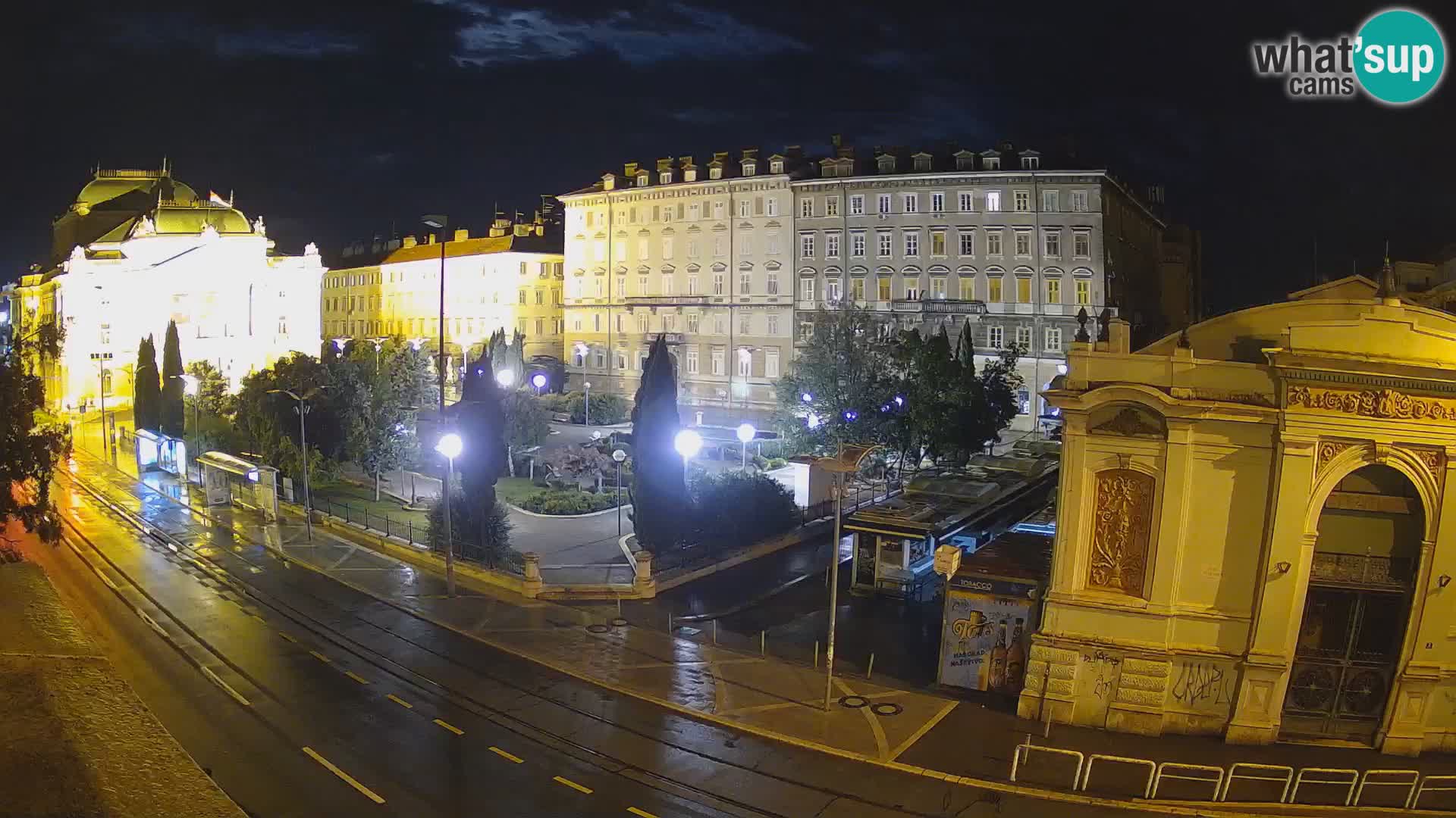 Webkam Rijeka – Park i Hrvatsko narodno kazalište Ivana pl. Zajc