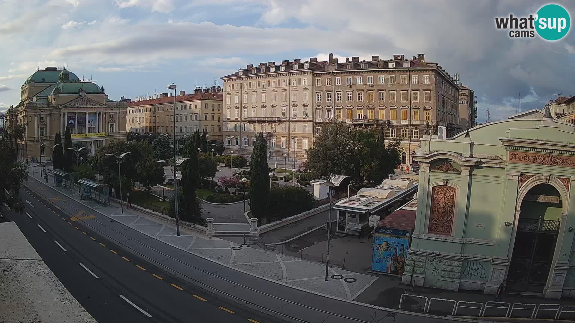 Webcam Fiume – Parco e Teatro nazionale Croato Ivan pl. Zajc