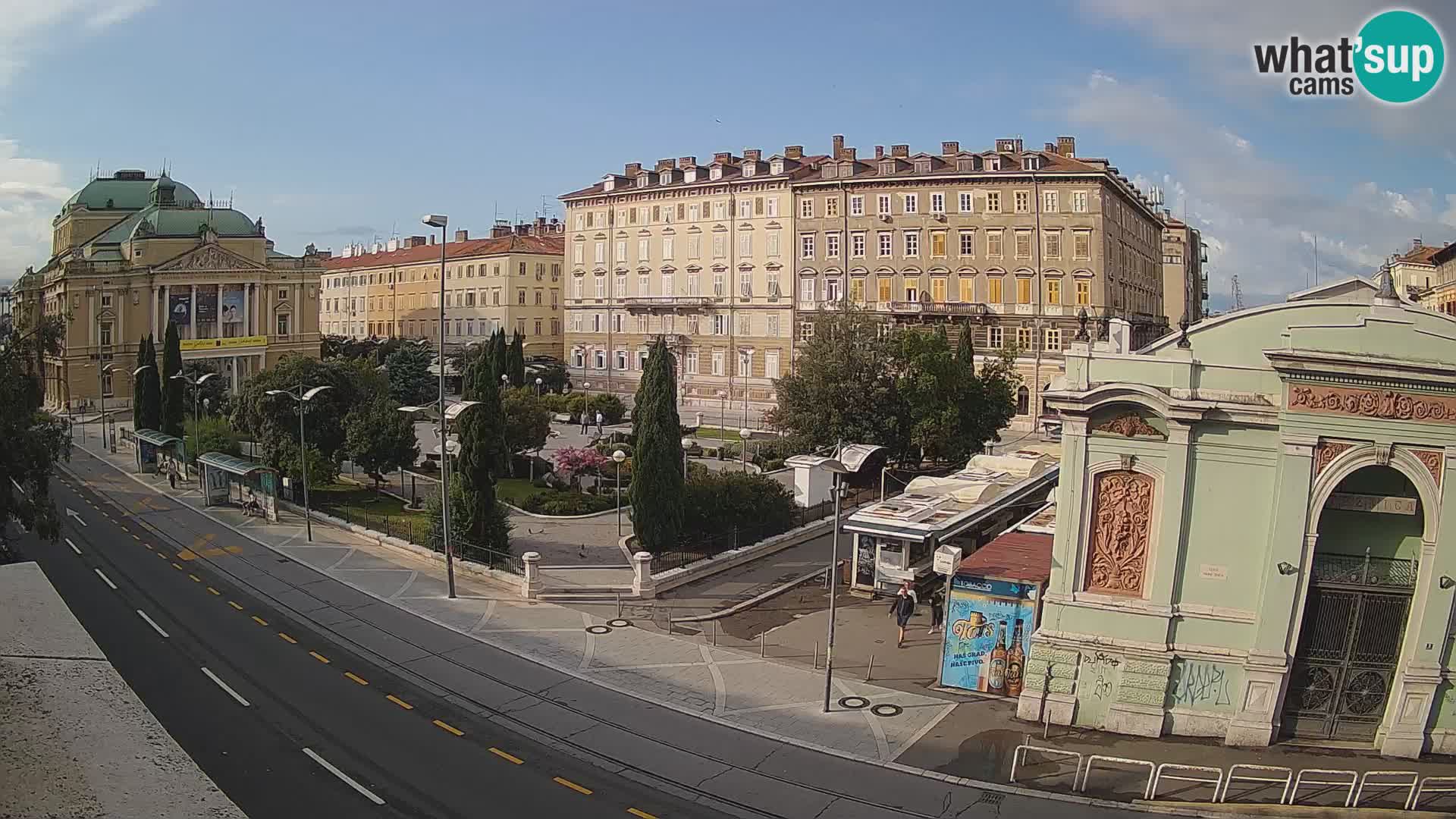 Webcam Rijeka – Parque i Teatro Nacional Croato Ivan pl. Zajc