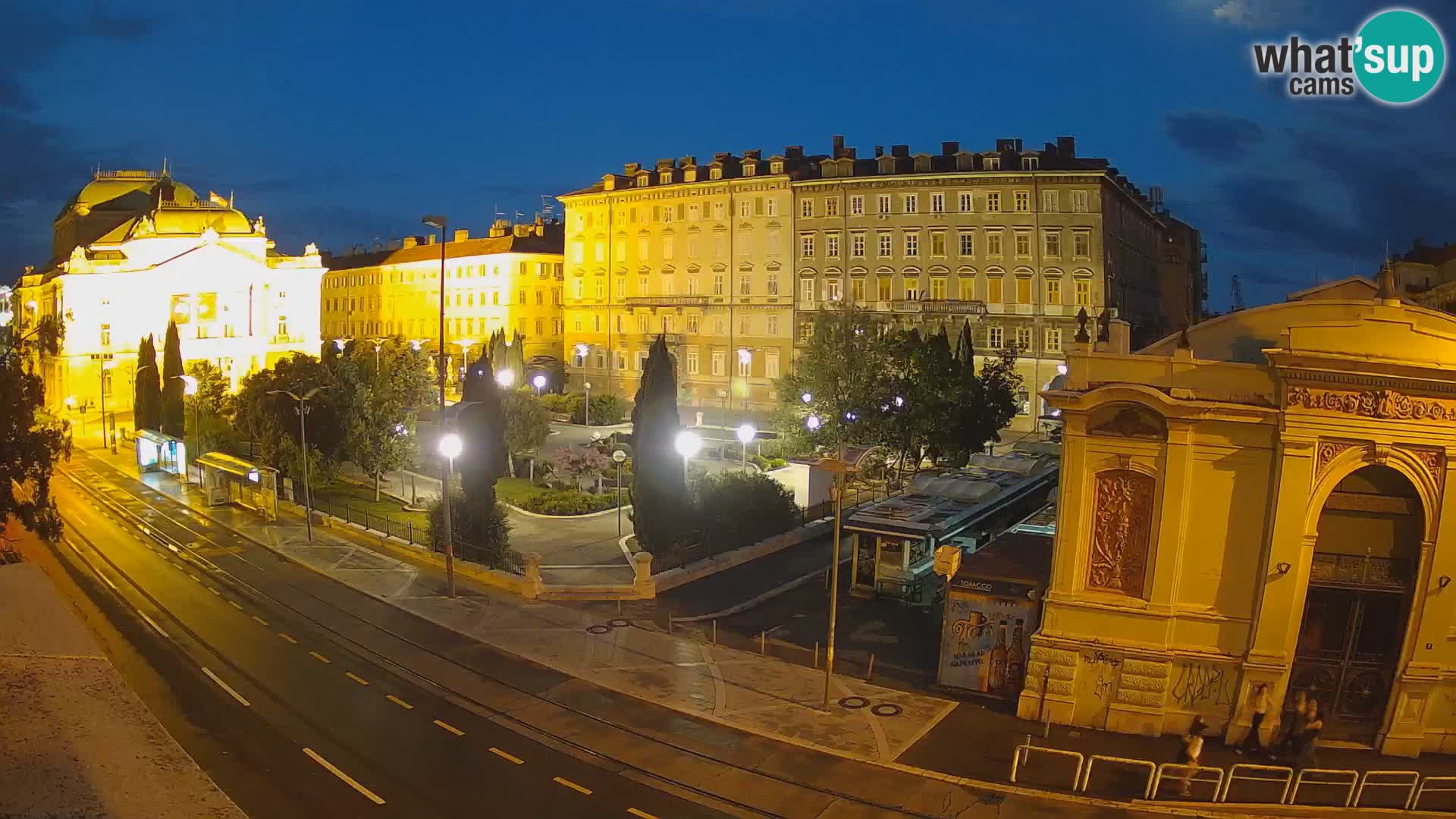 Webcam Rijeka – Park and  Croatian National Theatre Ivan pl. Zajc