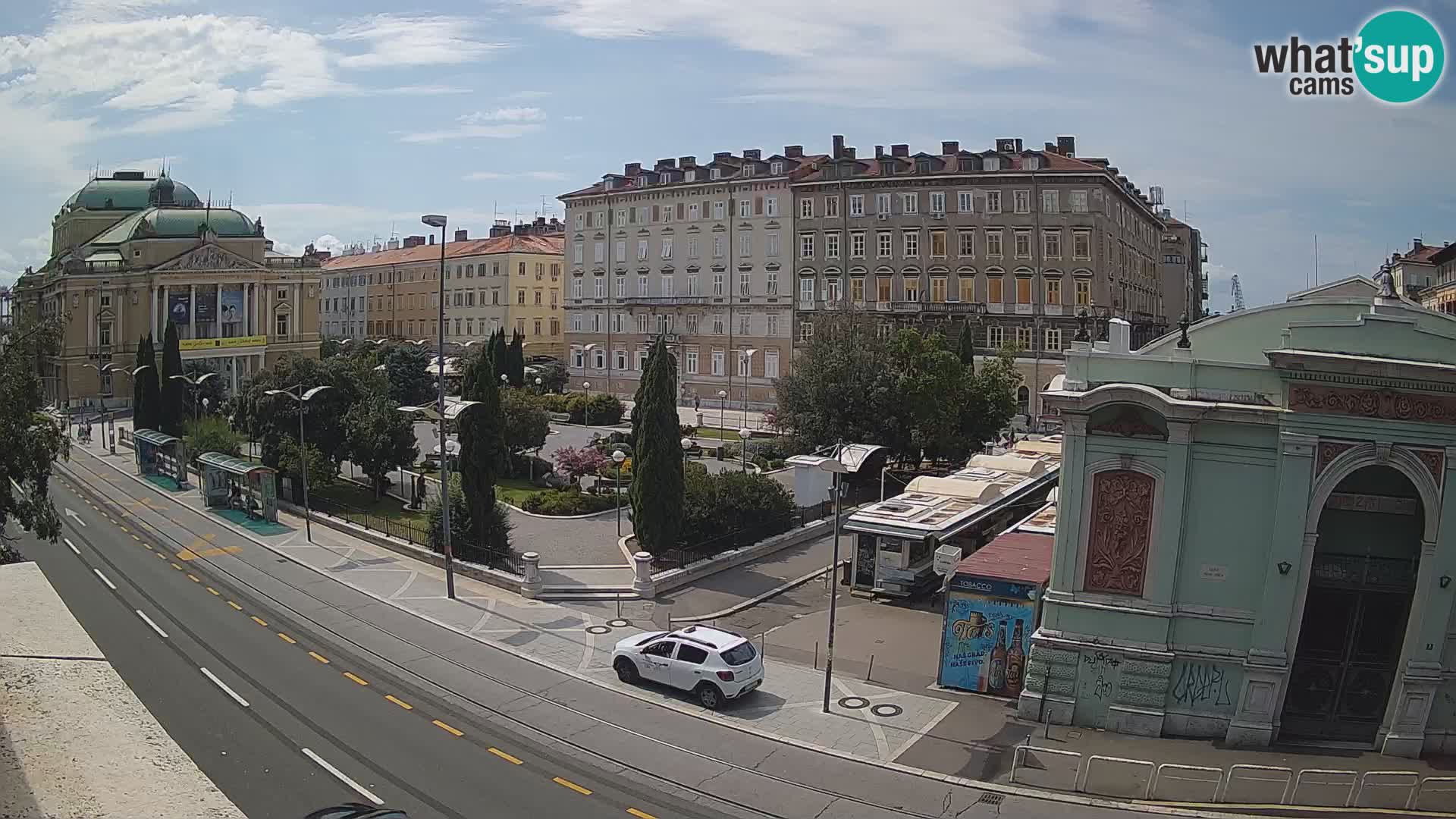 Webcam Rijeka – Parque i Teatro Nacional Croato Ivan pl. Zajc