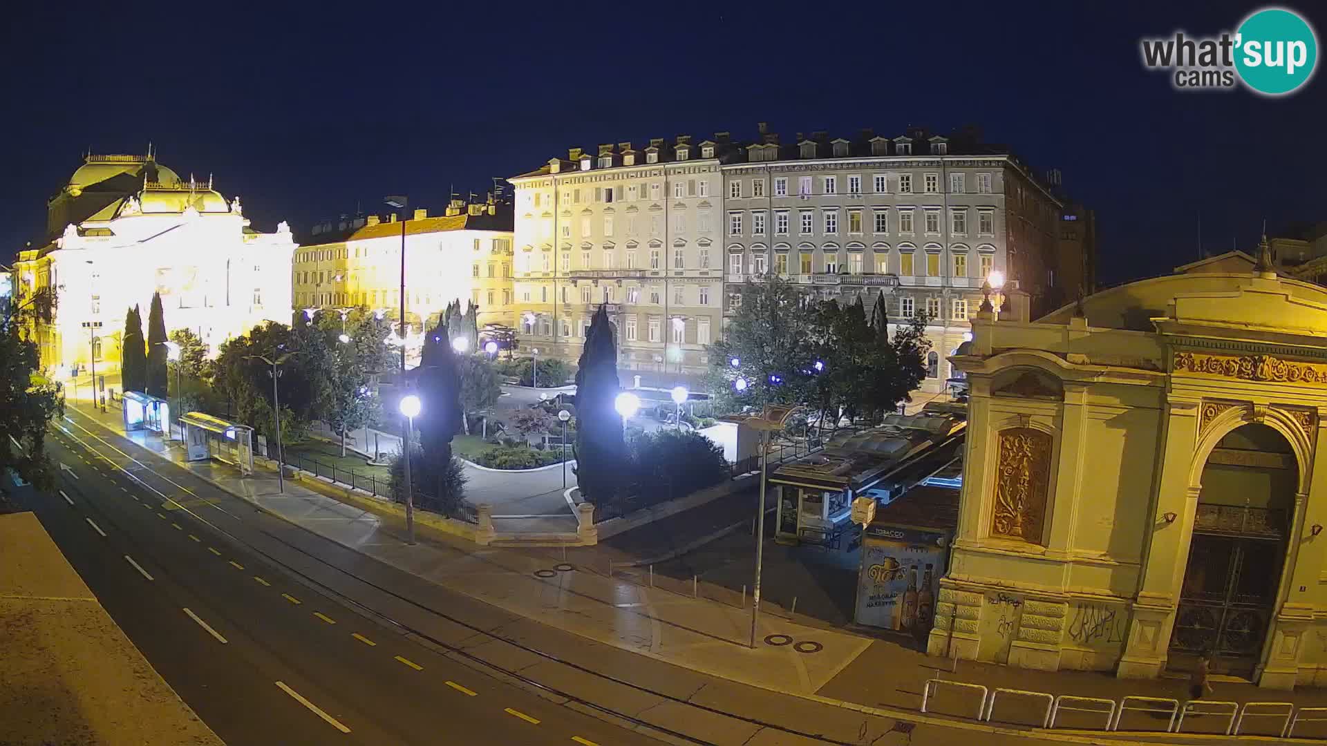 Webcam Rijeka – Parque i Teatro Nacional Croato Ivan pl. Zajc