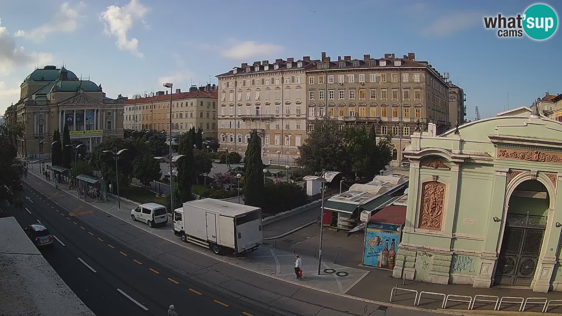 Webcam Rijeka – Parque i Teatro Nacional Croato Ivan pl. Zajc