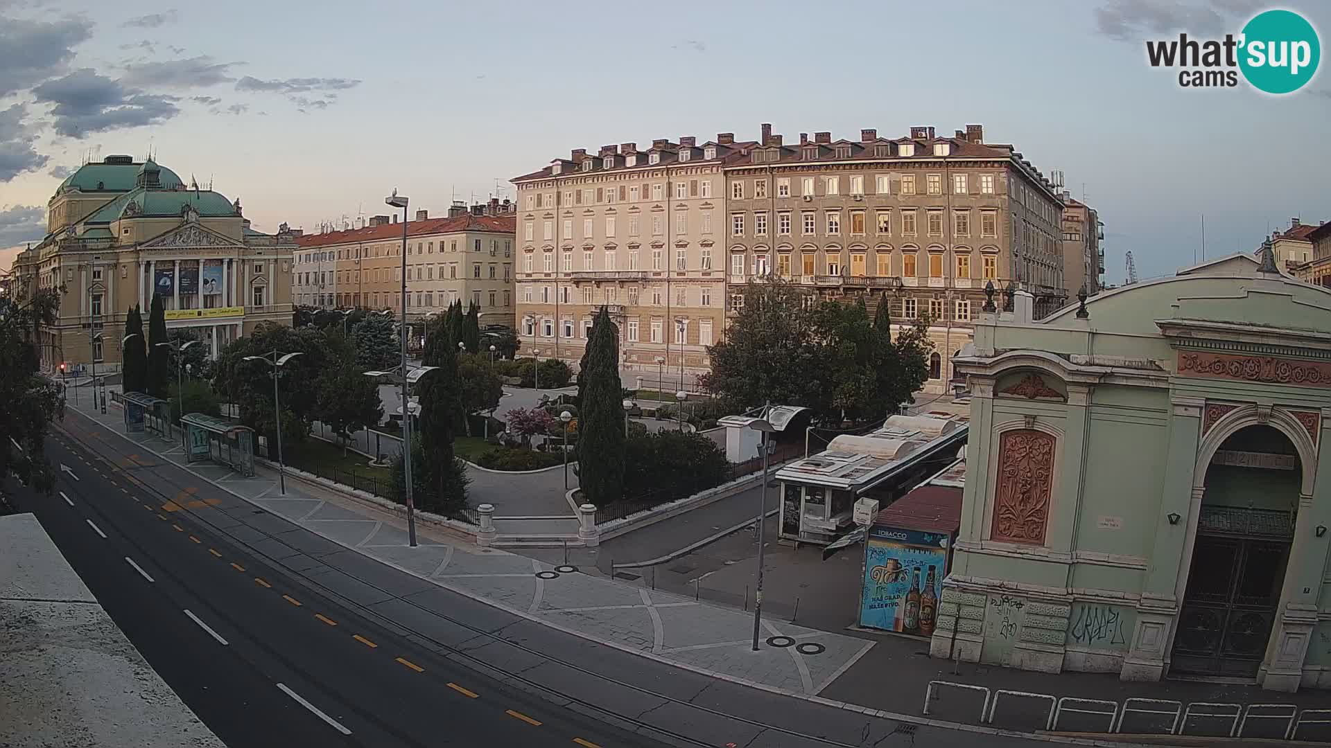Webcam Rijeka – Parque i Teatro Nacional Croato Ivan pl. Zajc
