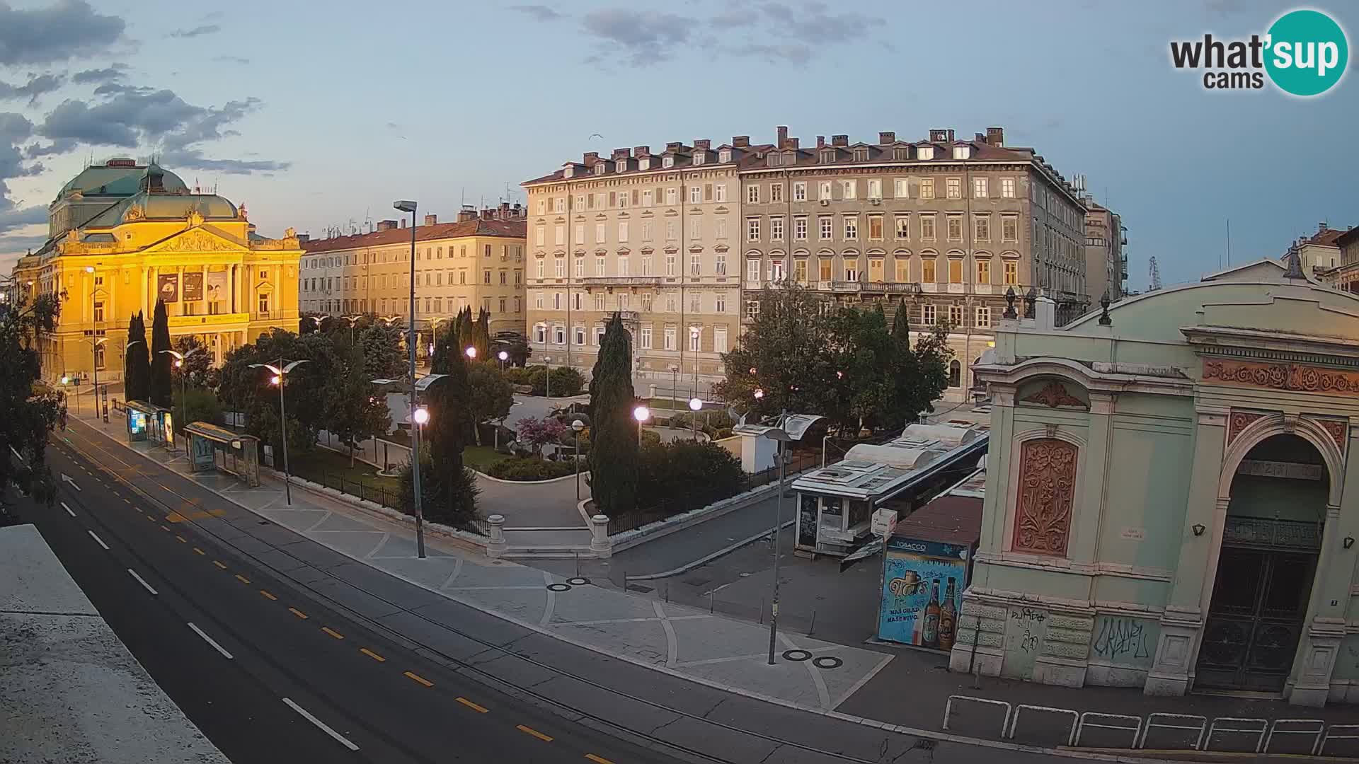 Webcam Rijeka – Park and  Croatian National Theatre Ivan pl. Zajc