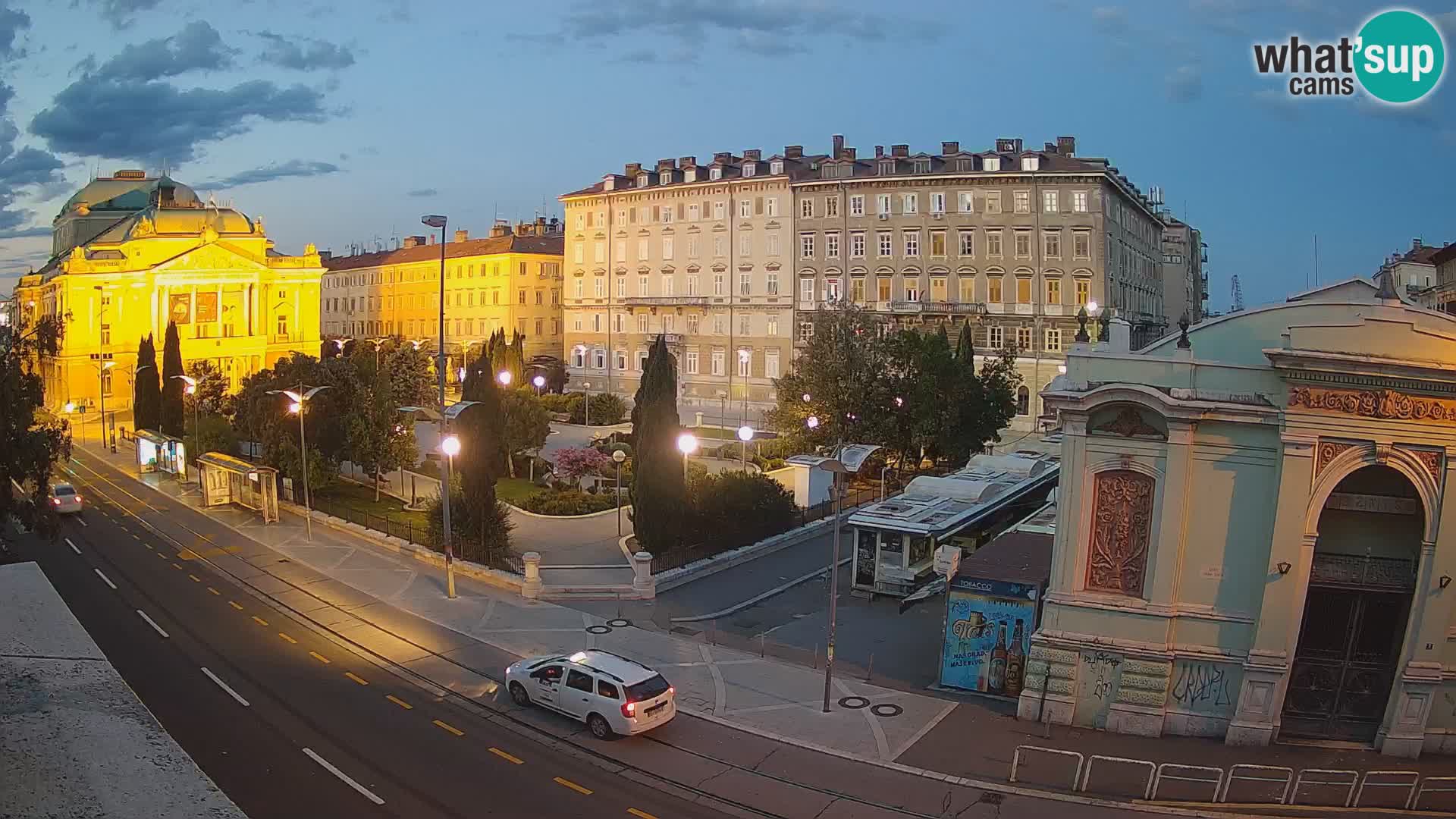 Webkam Rijeka – Park i Hrvatsko narodno kazalište Ivana pl. Zajc