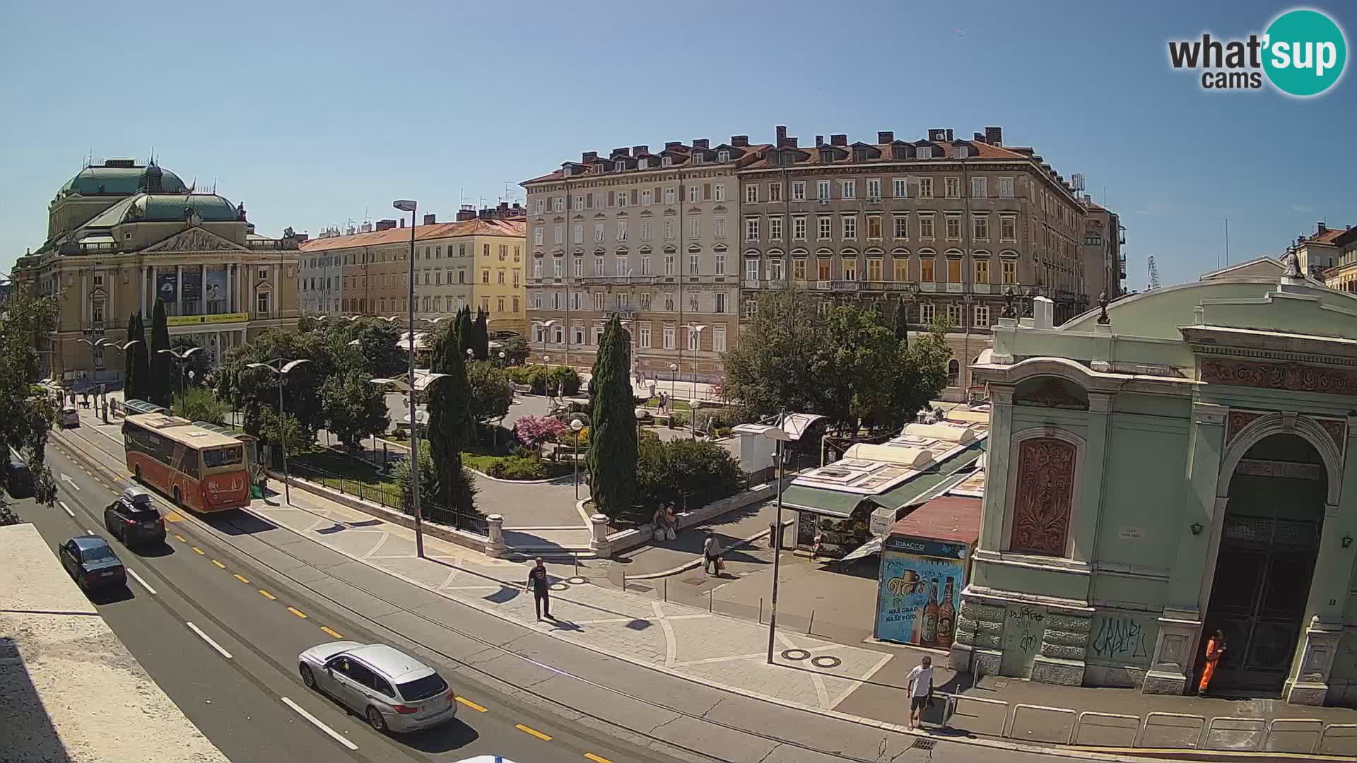 Webkam Rijeka – Park i Hrvatsko narodno kazalište Ivana pl. Zajc