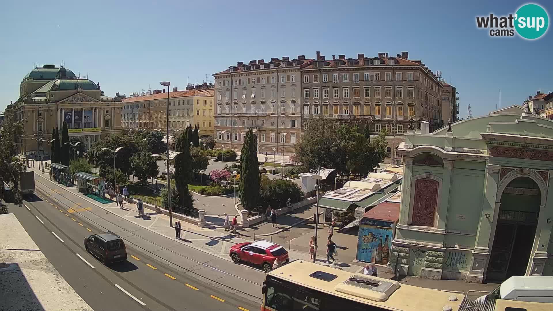 Webkam Rijeka – Park i Hrvatsko narodno kazalište Ivana pl. Zajc