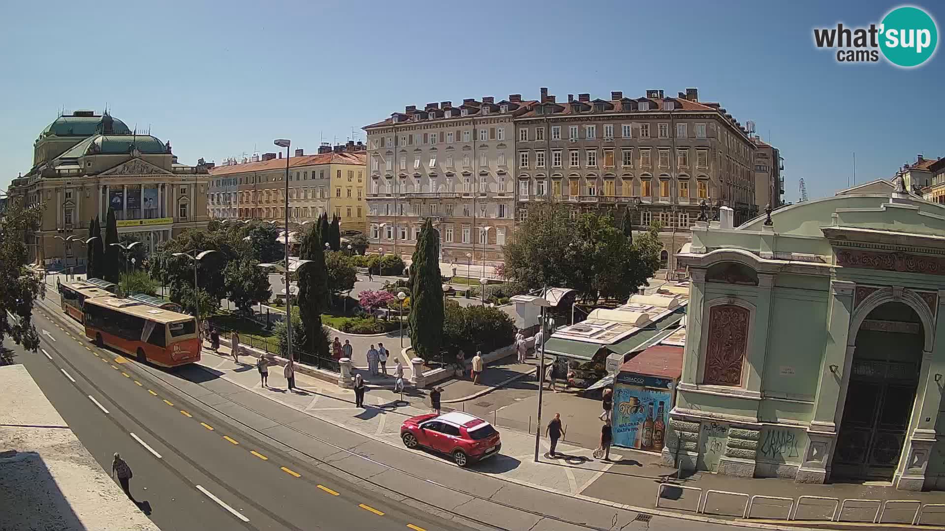 Webcam Rijeka – Parque i Teatro Nacional Croato Ivan pl. Zajc