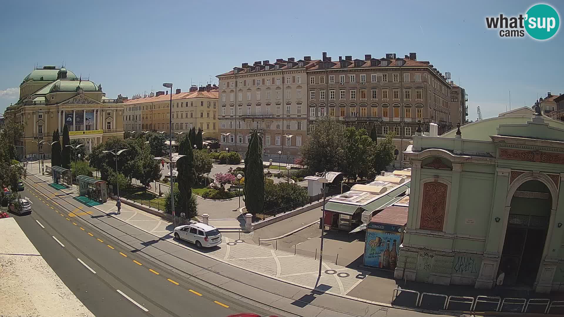 Webcam Rijeka – Parque i Teatro Nacional Croato Ivan pl. Zajc