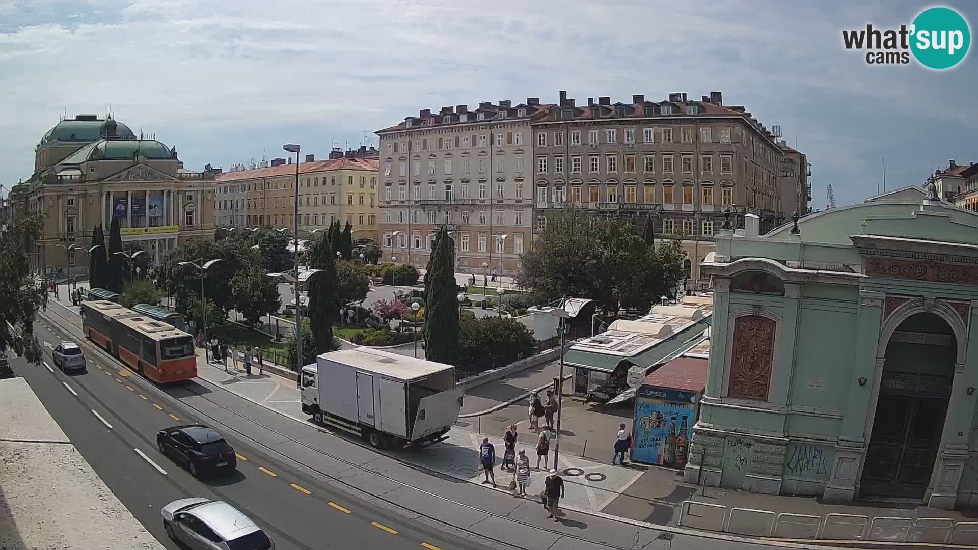 Webcam Rijeka – Park and  Croatian National Theatre Ivan pl. Zajc