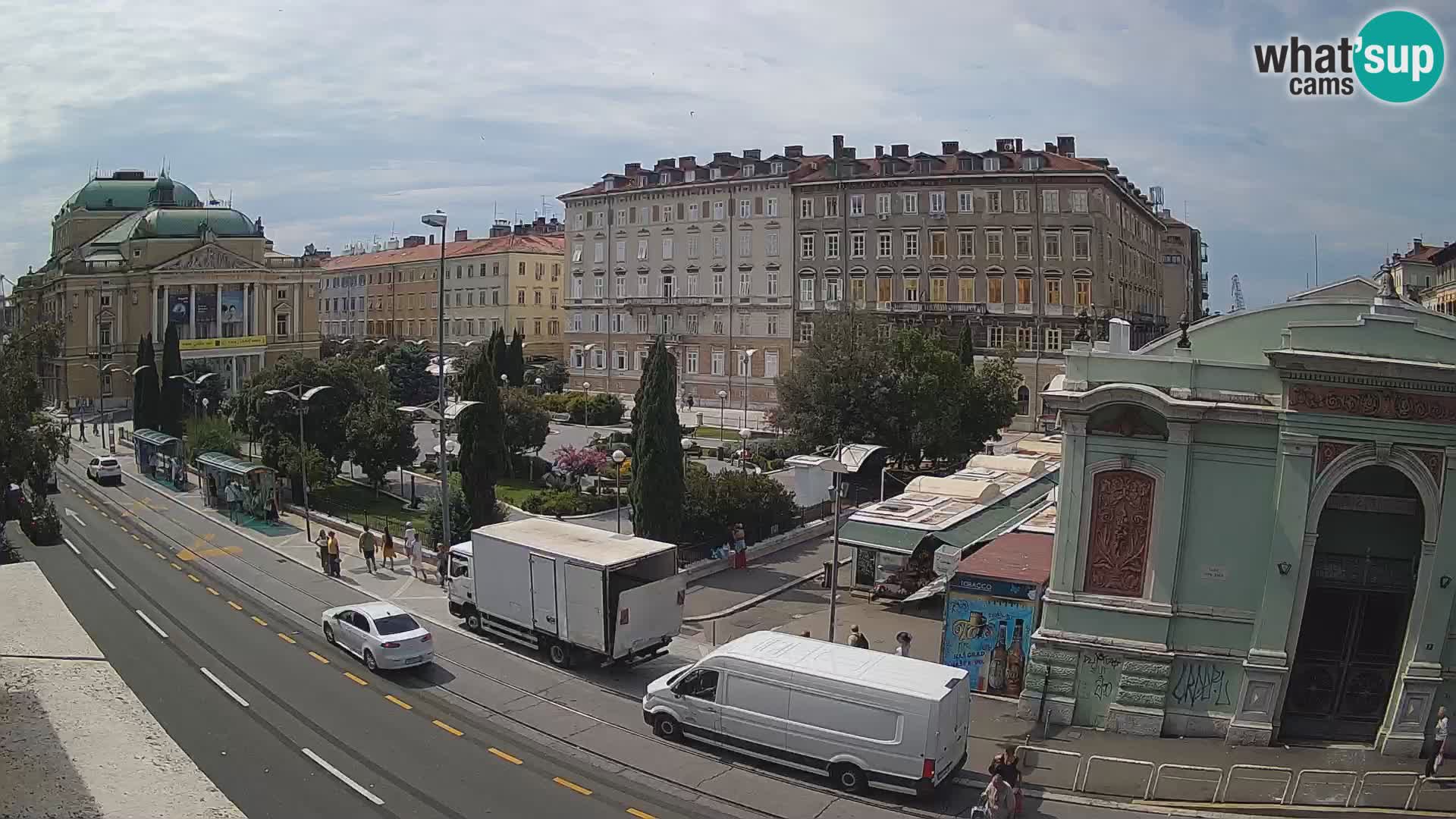 Webcam Rijeka – Park and  Croatian National Theatre Ivan pl. Zajc