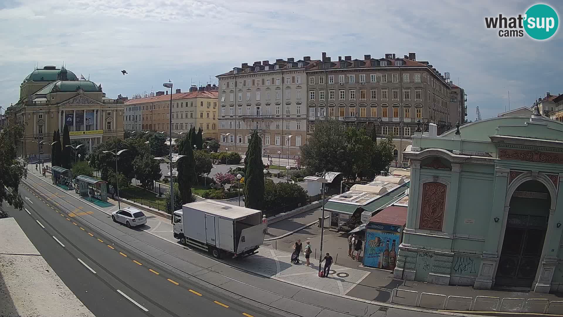 Webkam Rijeka – Park i Hrvatsko narodno kazalište Ivana pl. Zajc