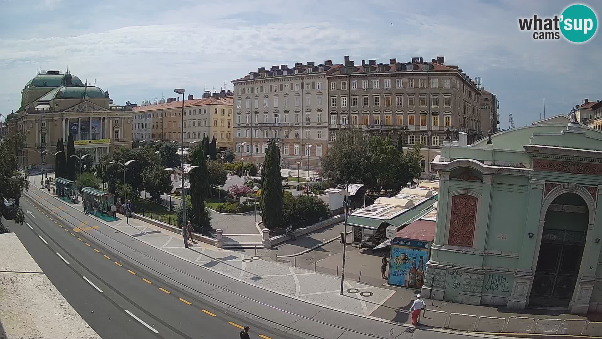 Webcam Fiume – Parco e Teatro nazionale Croato Ivan pl. Zajc