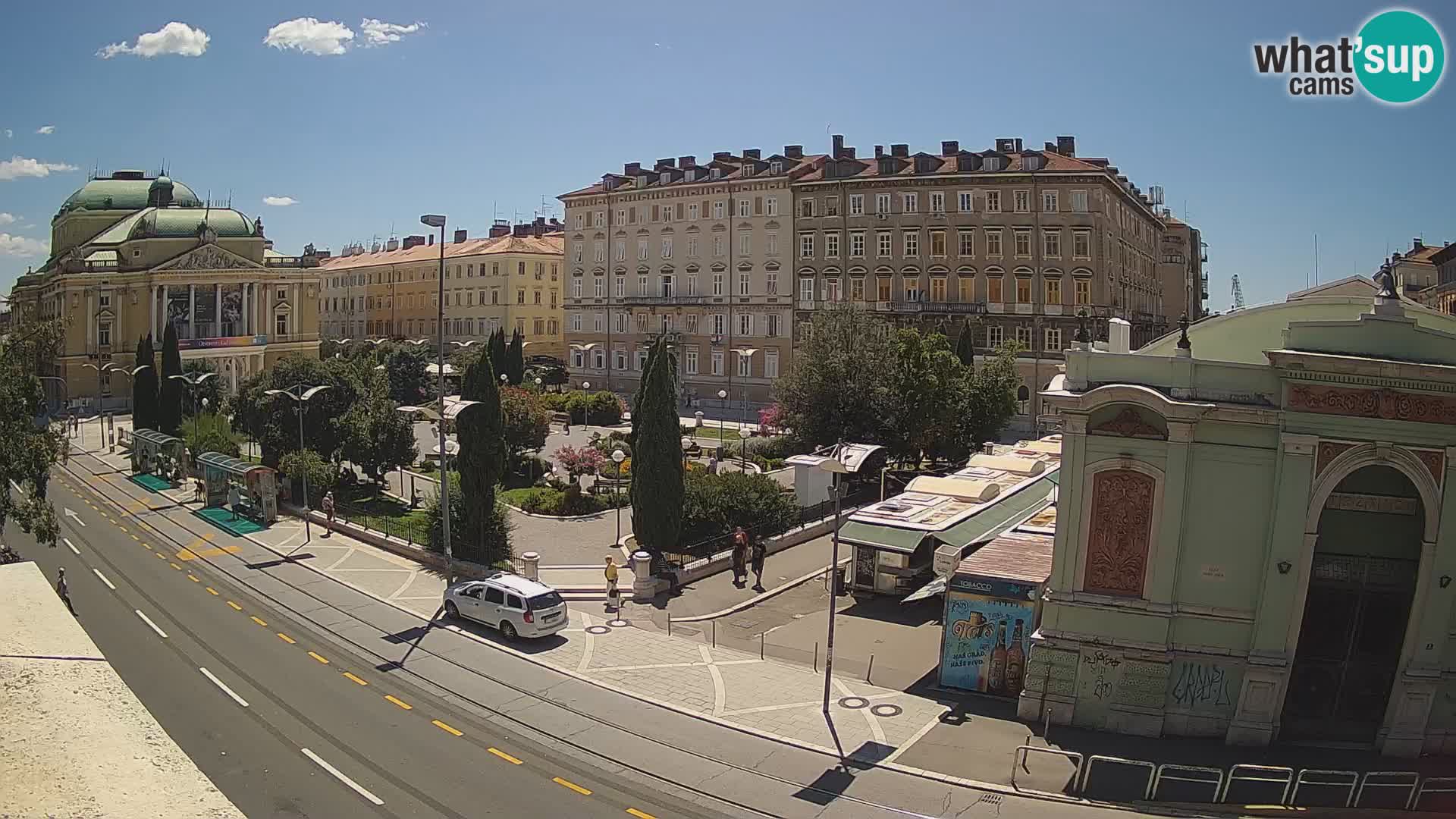 Webcam Rijeka – Park and  Croatian National Theatre Ivan pl. Zajc
