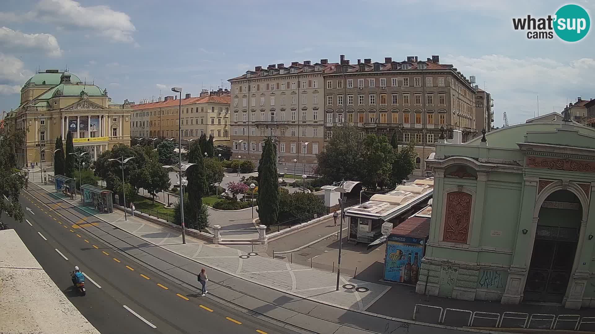 Webcam Rijeka – Park and  Croatian National Theatre Ivan pl. Zajc