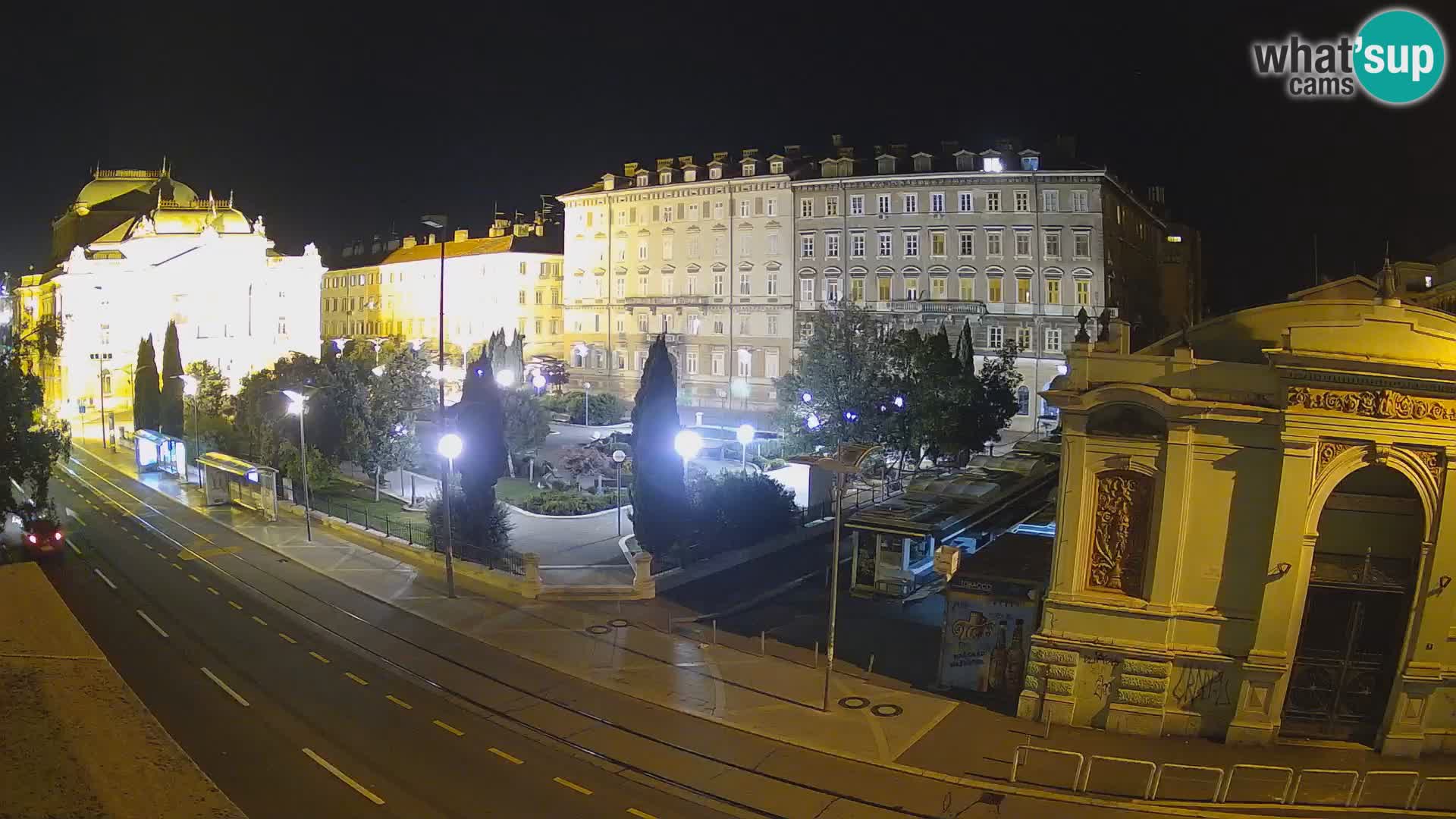 Webcam Rijeka – Parque i Teatro Nacional Croato Ivan pl. Zajc