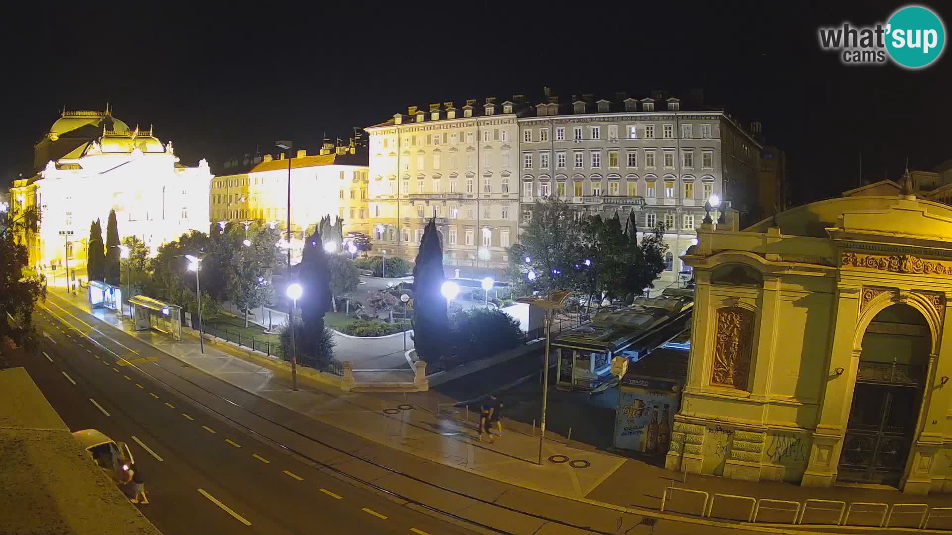 Webcam Rijeka – Park and  Croatian National Theatre Ivan pl. Zajc