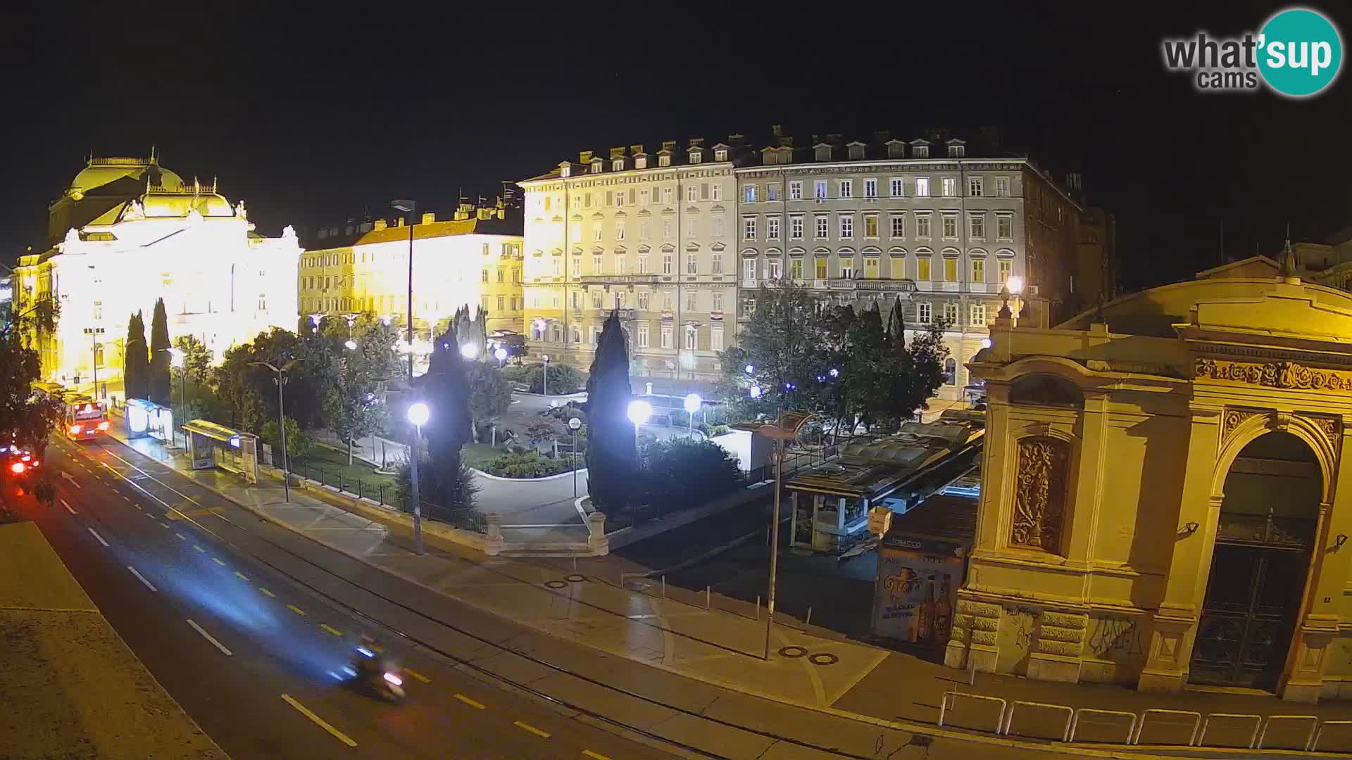 Webkam Rijeka – Park i Hrvatsko narodno kazalište Ivana pl. Zajc