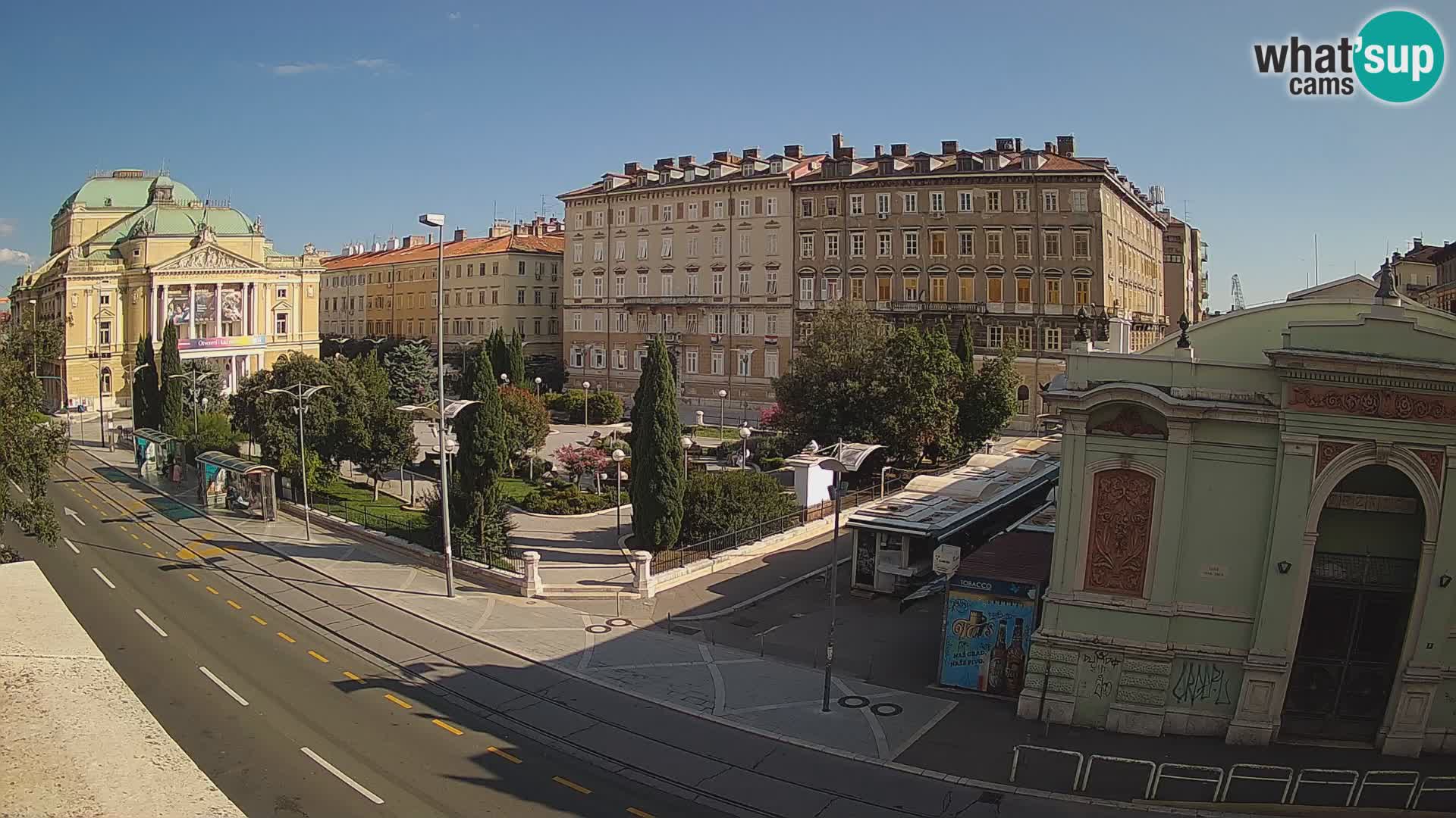 Webcam Rijeka – Park and  Croatian National Theatre Ivan pl. Zajc