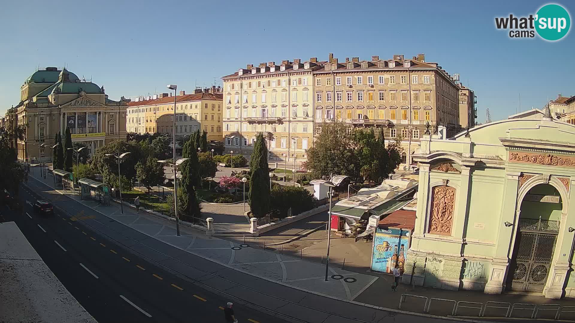 Webcam Rijeka – Park and  Croatian National Theatre Ivan pl. Zajc