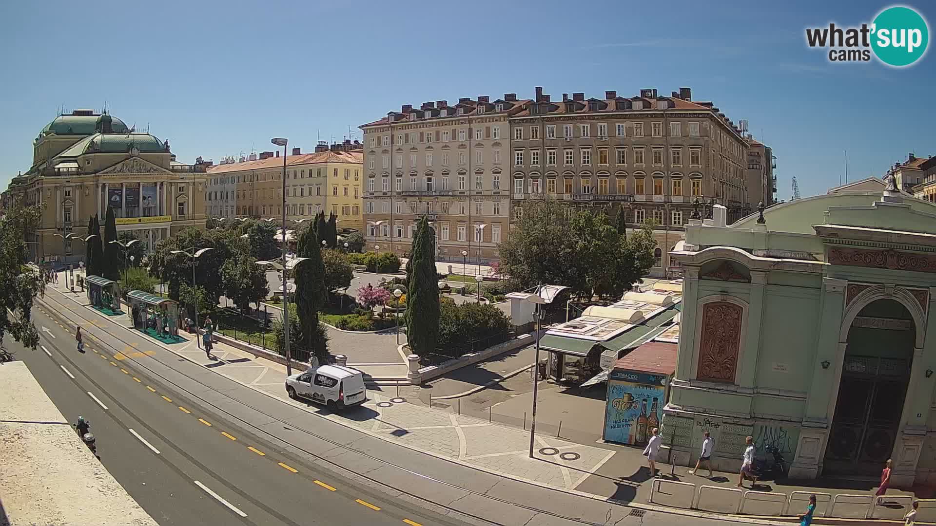 Webcam Rijeka – Park and  Croatian National Theatre Ivan pl. Zajc
