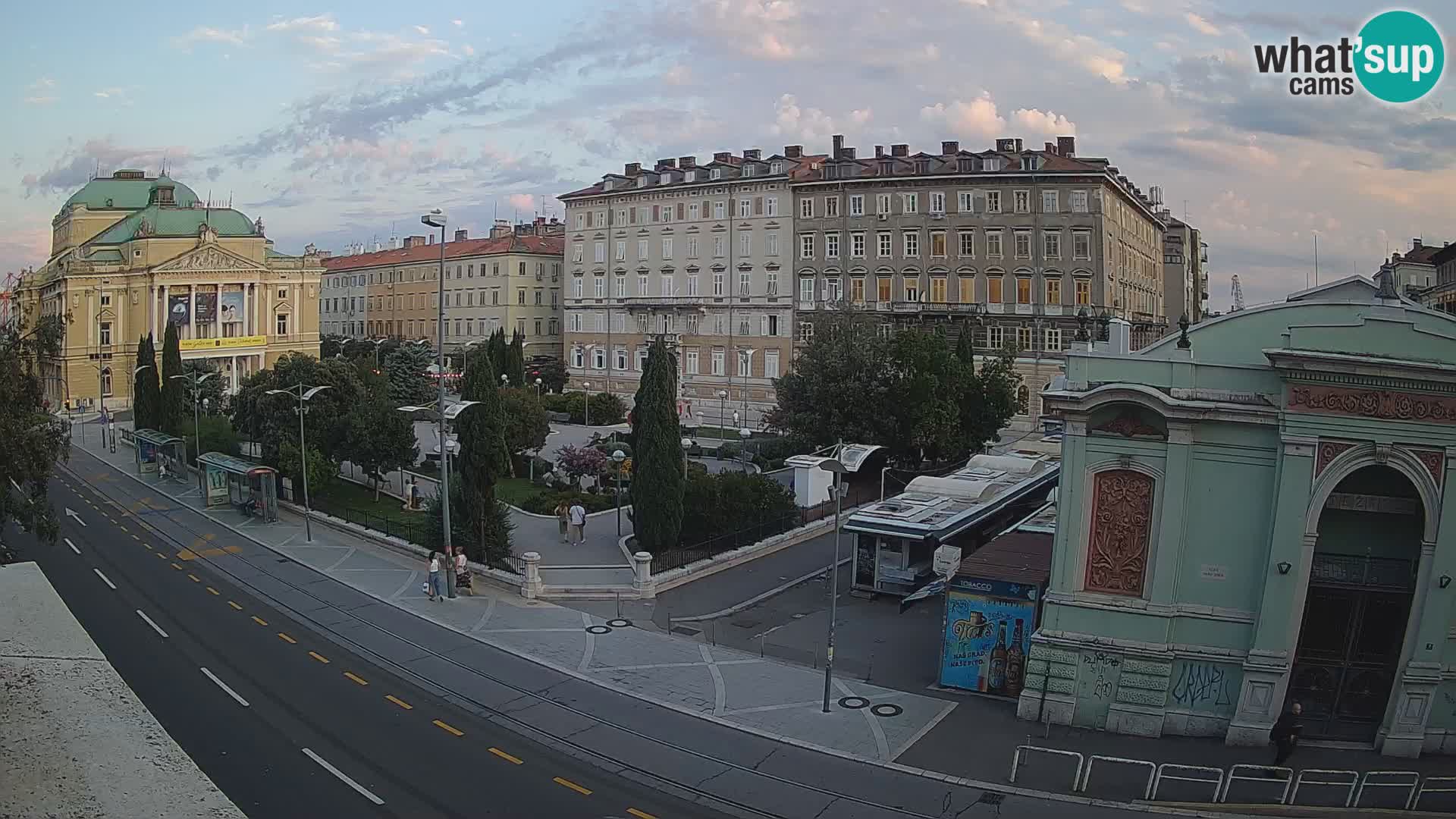 Webcam Rijeka – Park and  Croatian National Theatre Ivan pl. Zajc