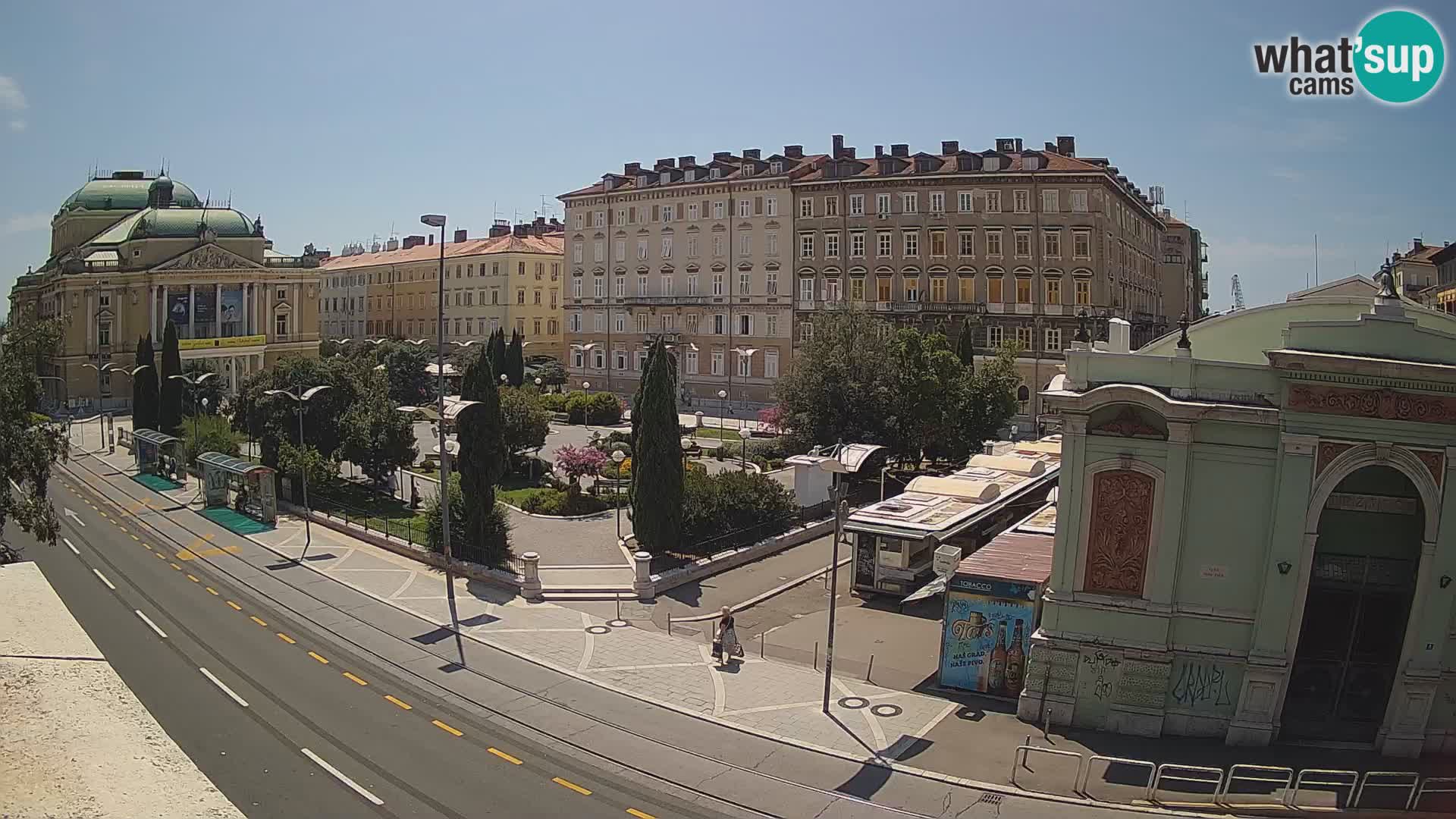 Webcam Rijeka – Park and  Croatian National Theatre Ivan pl. Zajc