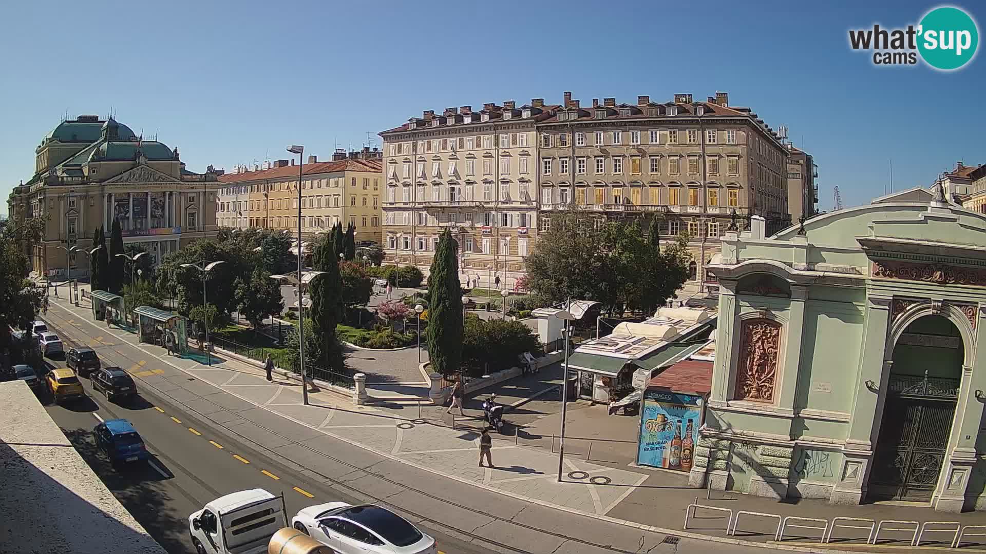 Webcam Rijeka – Park and  Croatian National Theatre Ivan pl. Zajc