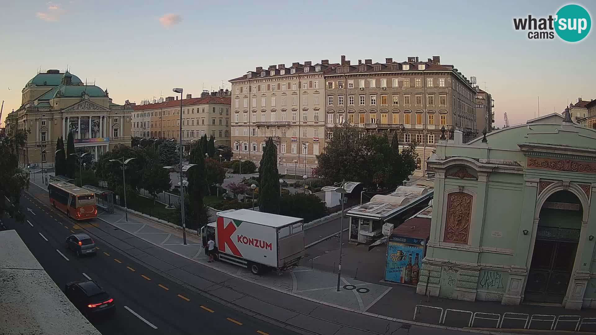 Webcam Rijeka – Park and  Croatian National Theatre Ivan pl. Zajc