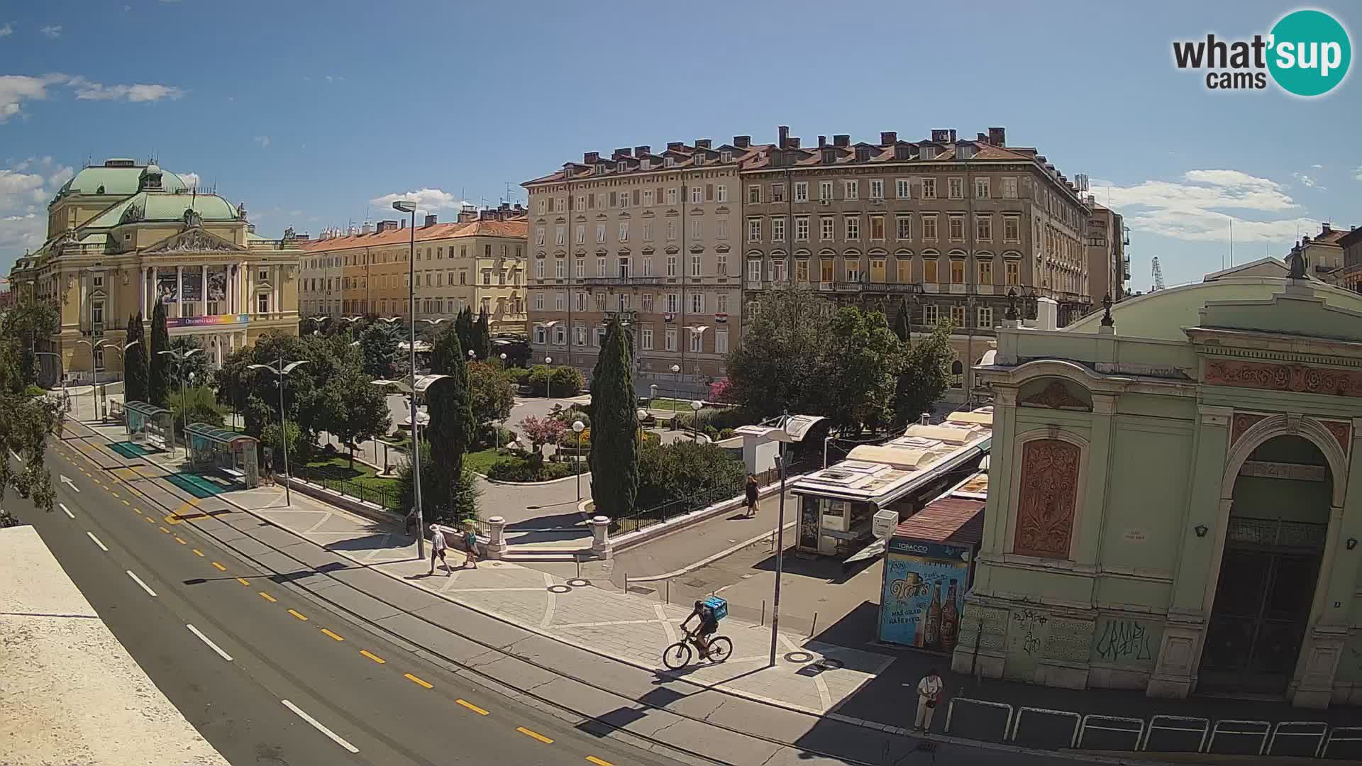 Webcam Rijeka – Park and  Croatian National Theatre Ivan pl. Zajc