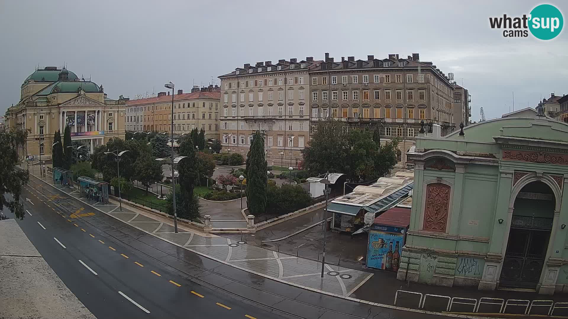 Webcam Rijeka – Park and  Croatian National Theatre Ivan pl. Zajc