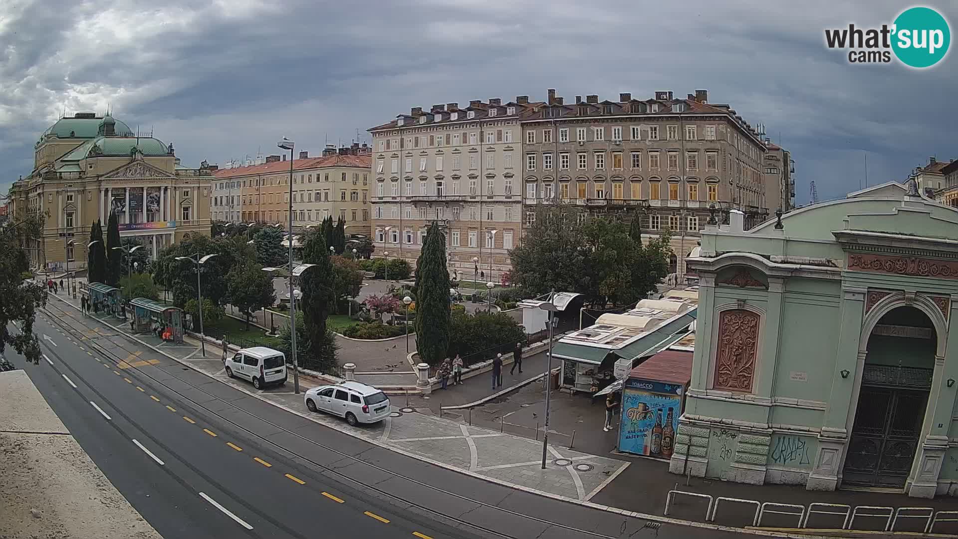 Webcam Rijeka – Park and  Croatian National Theatre Ivan pl. Zajc