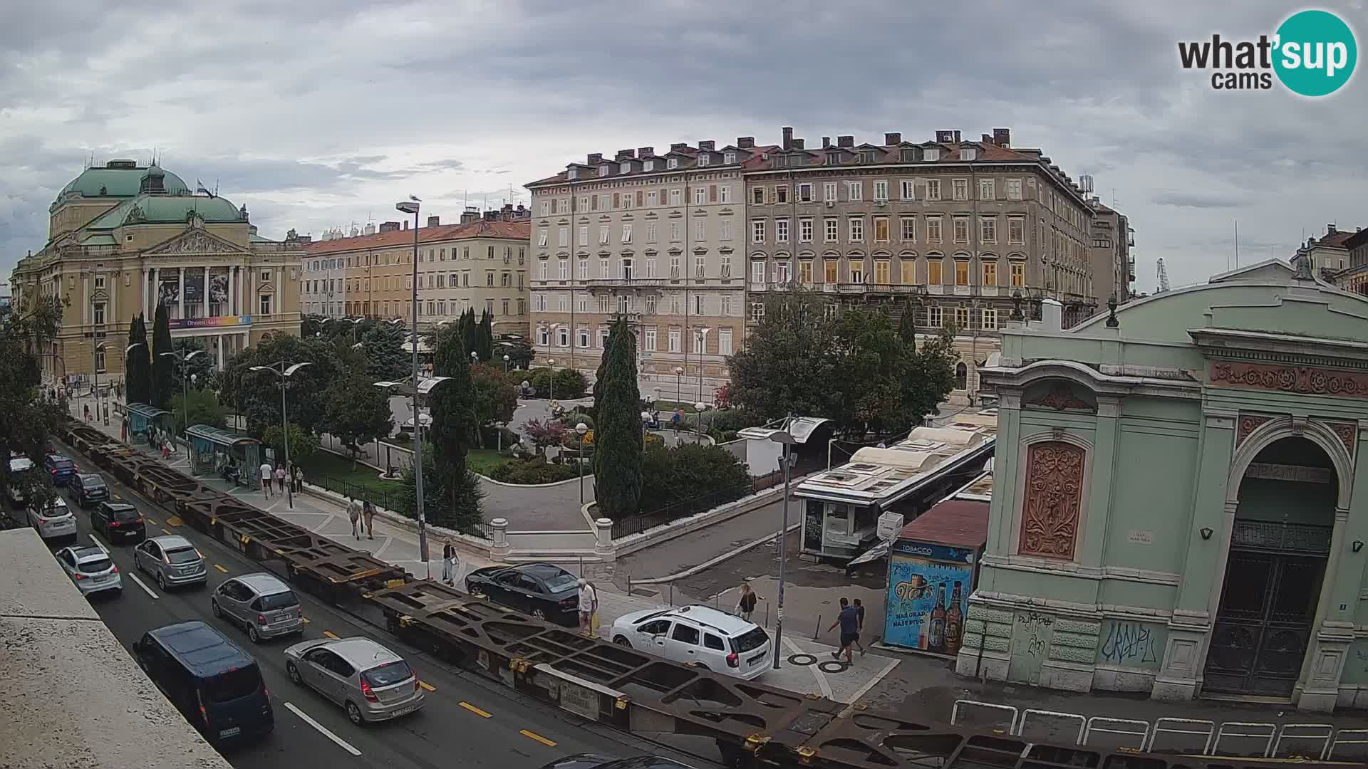 Webcam Rijeka – Park and  Croatian National Theatre Ivan pl. Zajc
