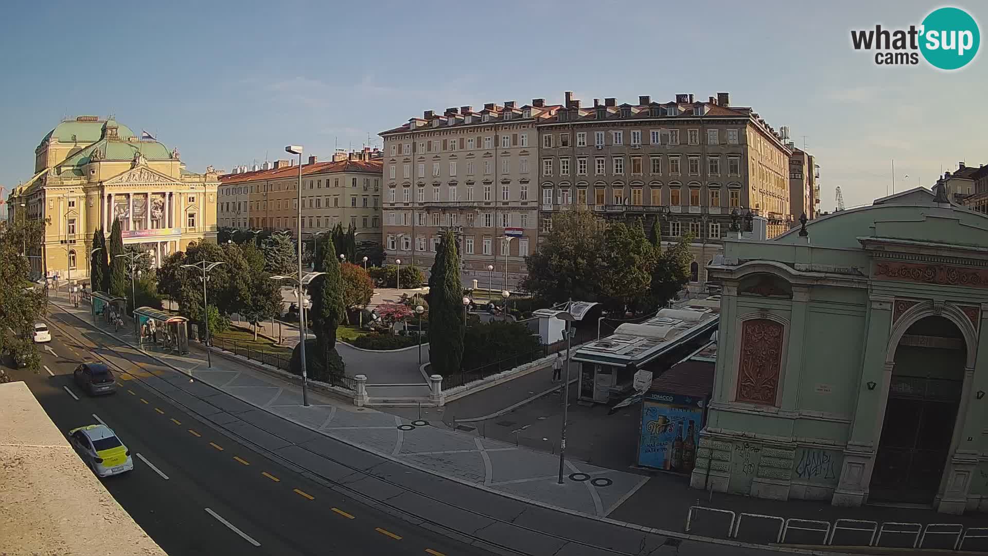 Webcam Rijeka – Parque i Teatro Nacional Croato Ivan pl. Zajc