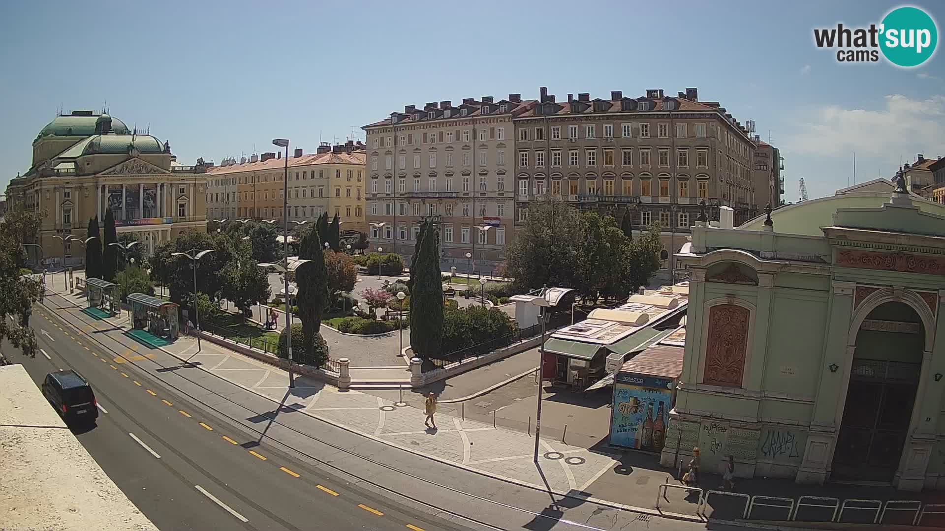 Webcam Rijeka – Park and  Croatian National Theatre Ivan pl. Zajc