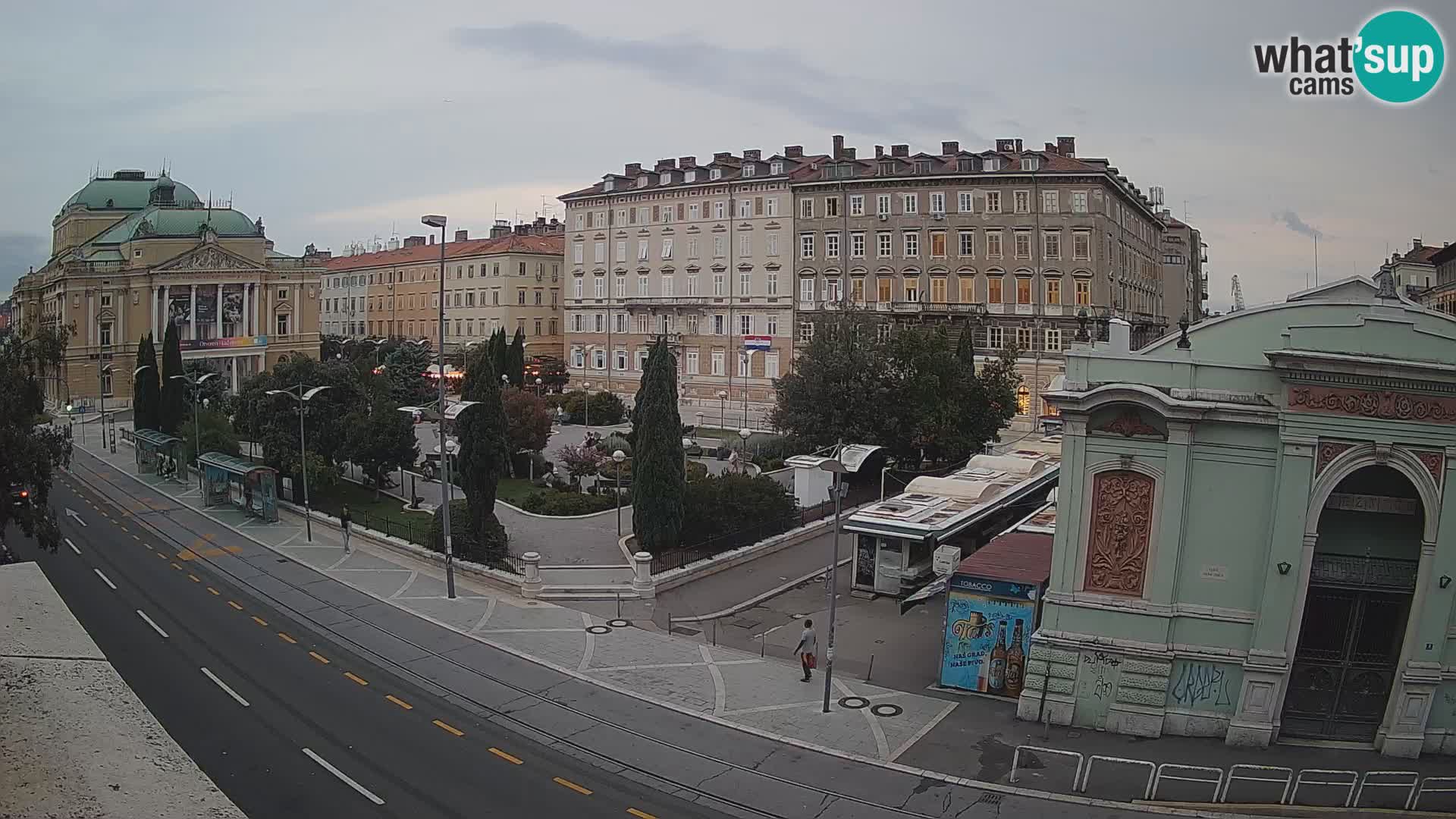 Webkam Rijeka – Park i Hrvatsko narodno kazalište Ivana pl. Zajc