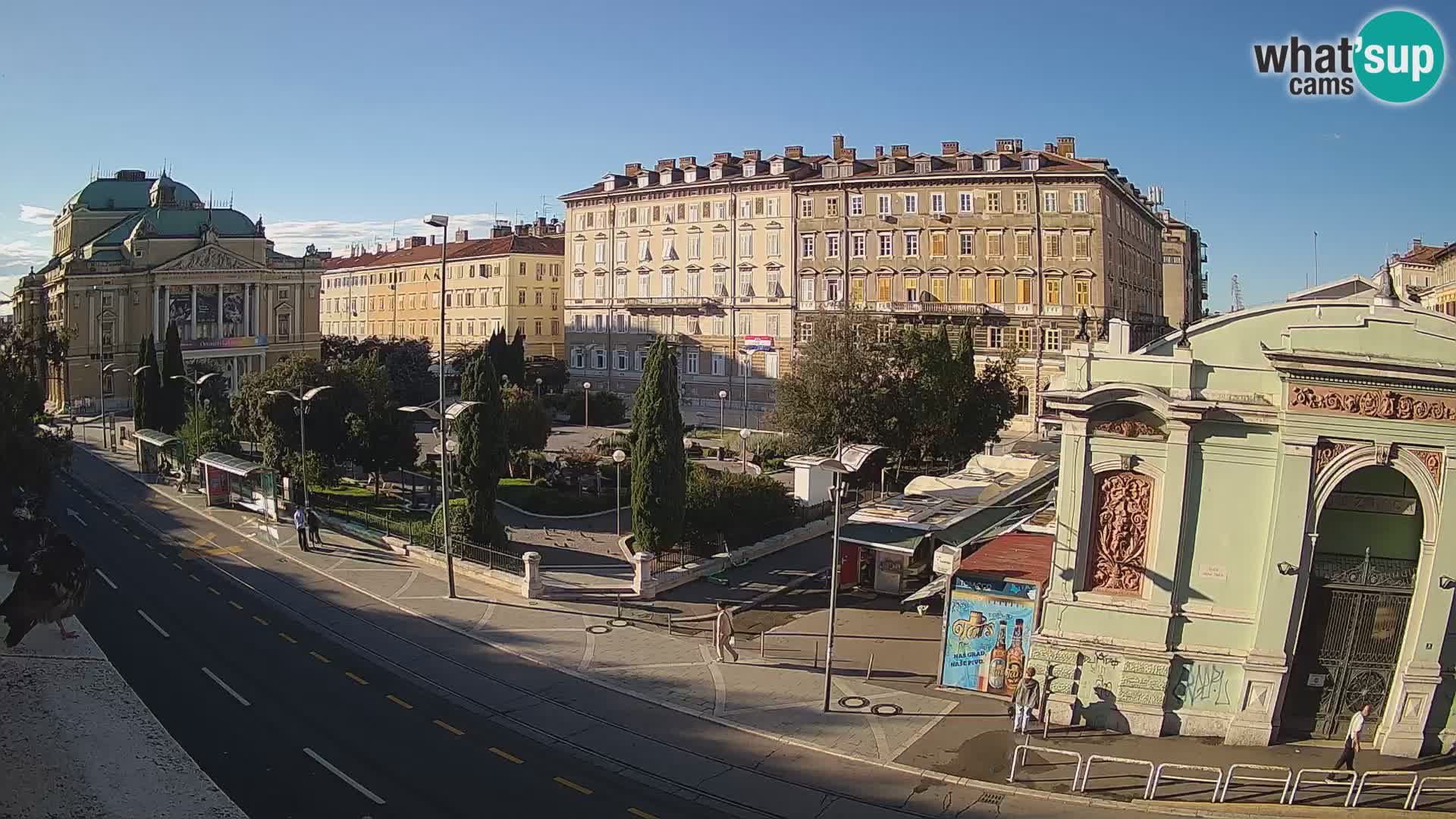 Webcam Rijeka – Park and  Croatian National Theatre Ivan pl. Zajc