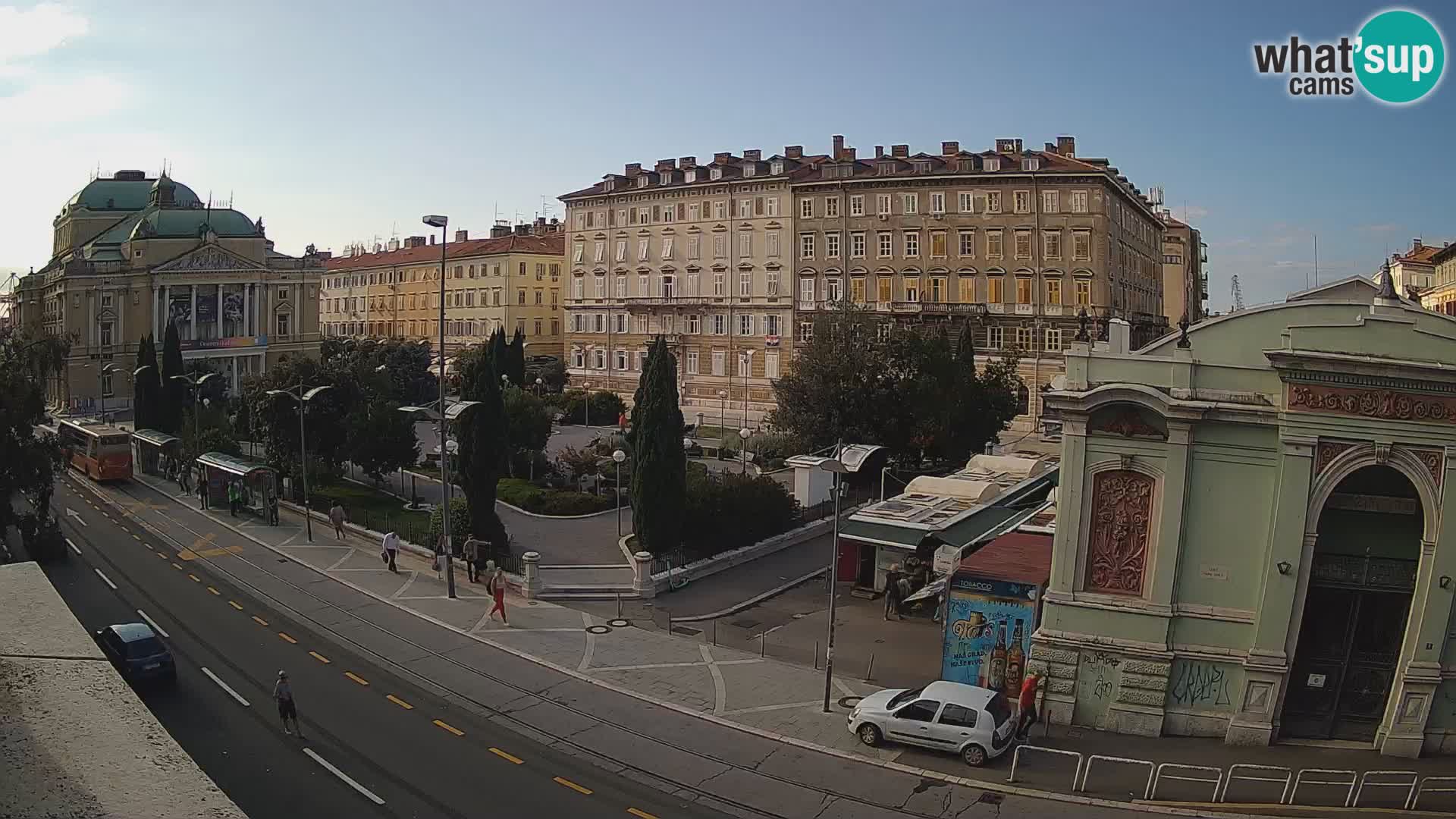 Webkam Rijeka – Park i Hrvatsko narodno kazalište Ivana pl. Zajc