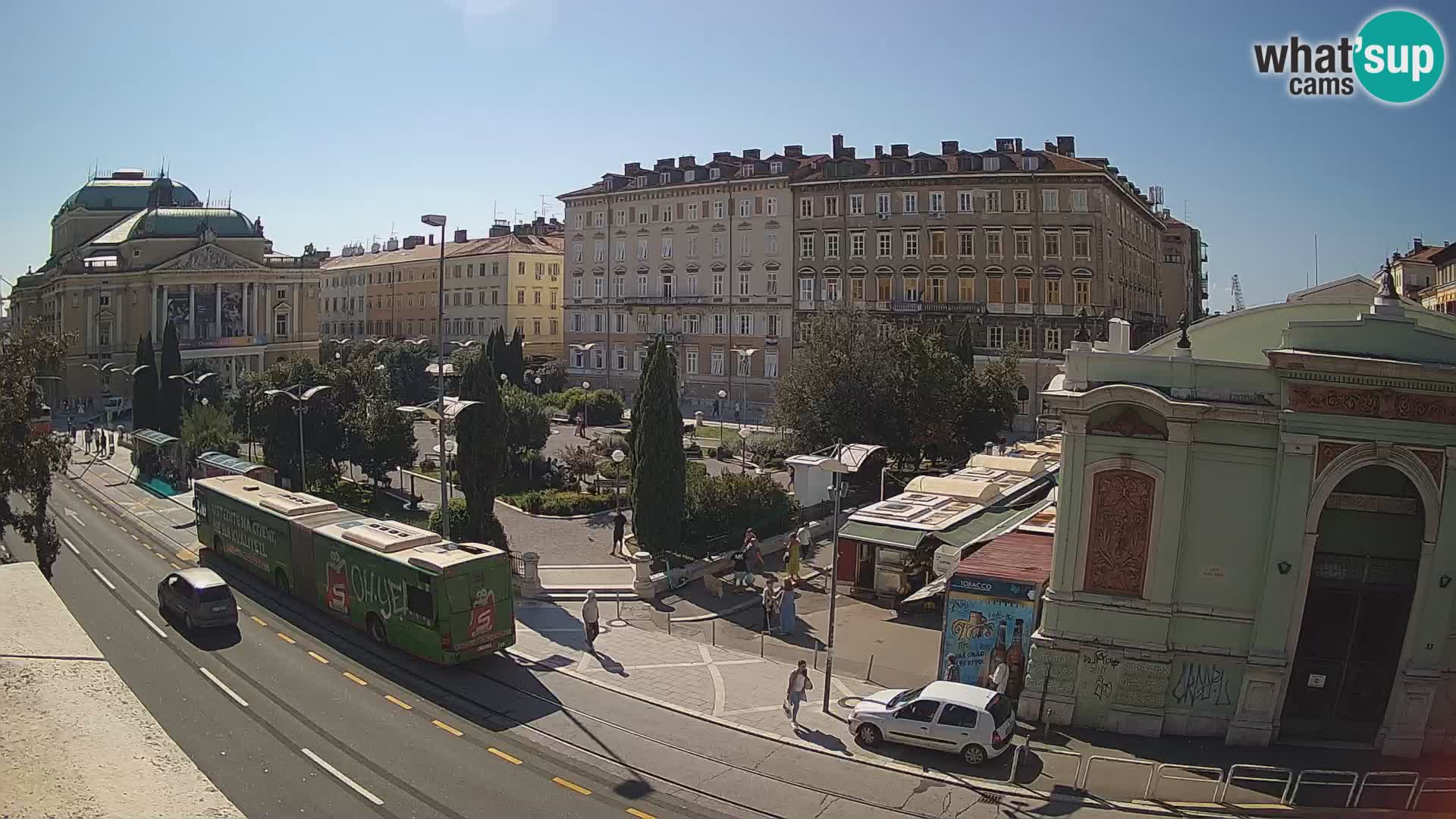 Webcam Fiume – Parco e Teatro nazionale Croato Ivan pl. Zajc