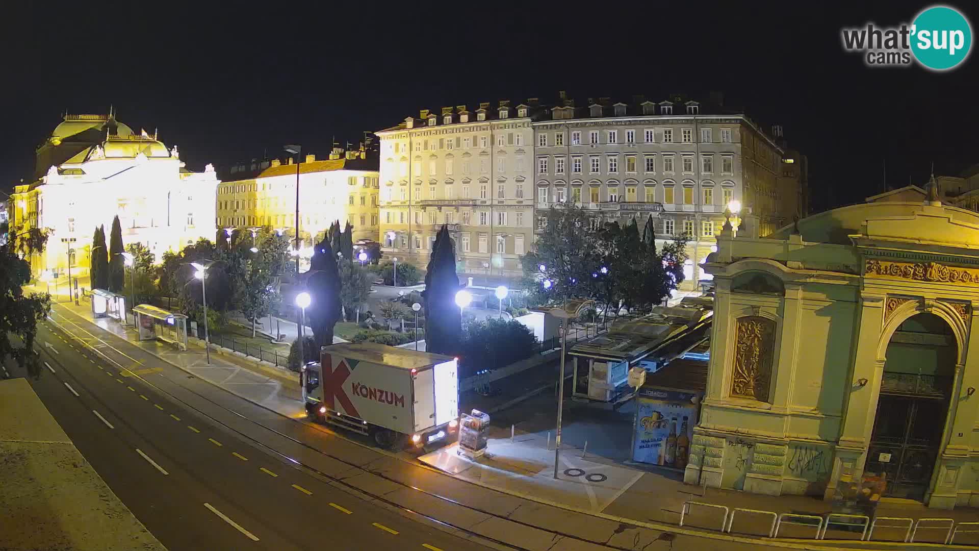 Webcam Rijeka – Park and  Croatian National Theatre Ivan pl. Zajc