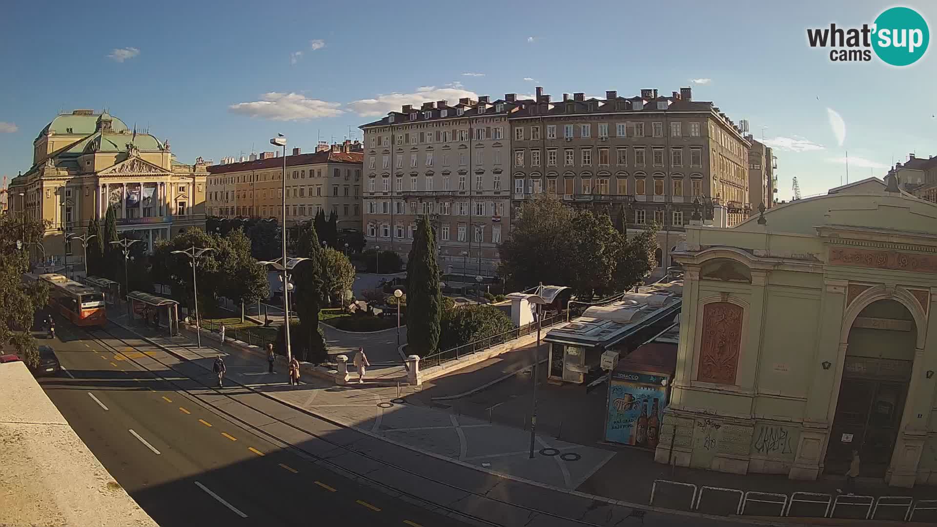 Webkam Rijeka – Park i Hrvatsko narodno kazalište Ivana pl. Zajc